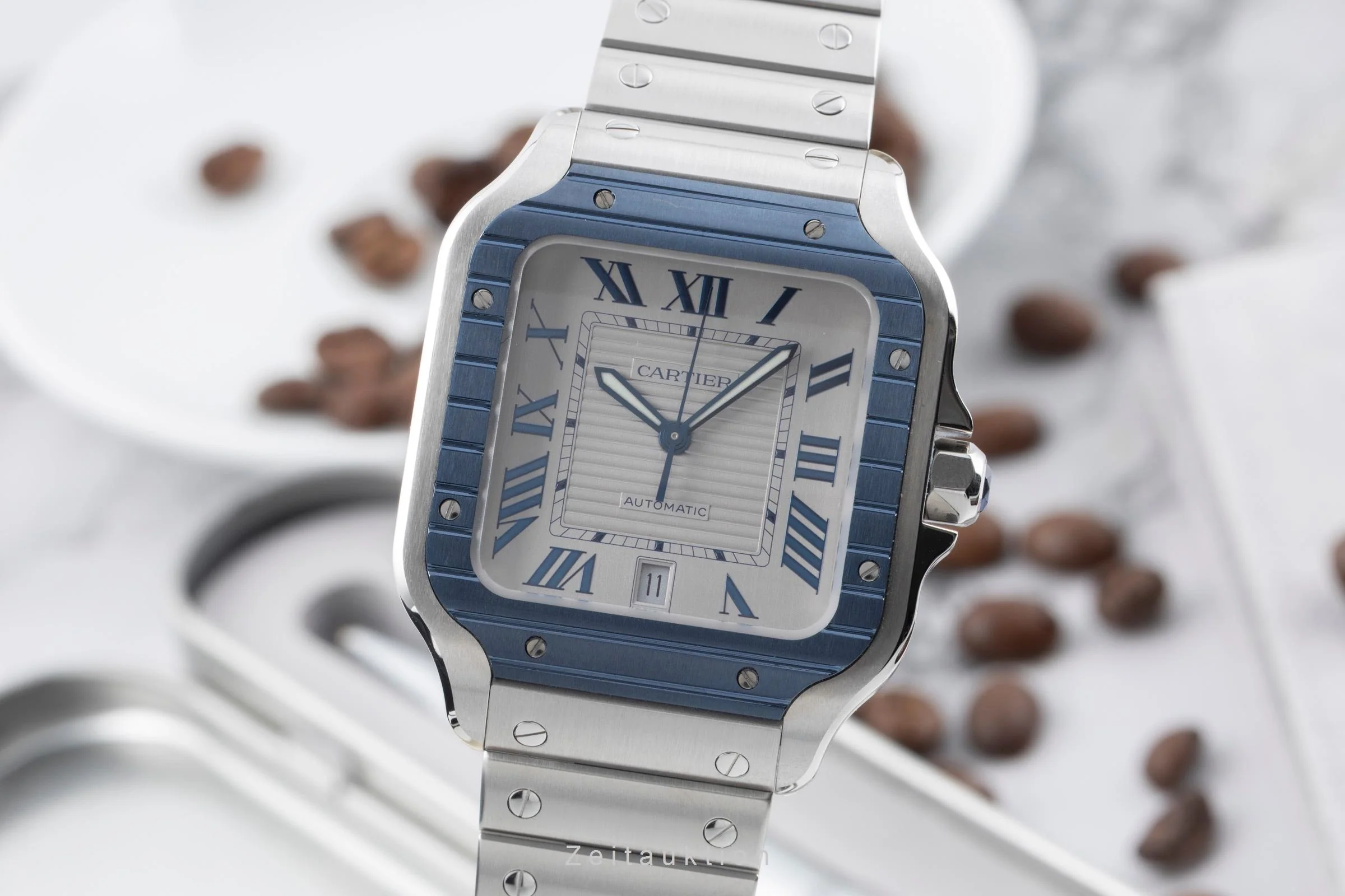 Cartier Santos steel automatic men's watch WSSA0047  [2601148] - Image 2