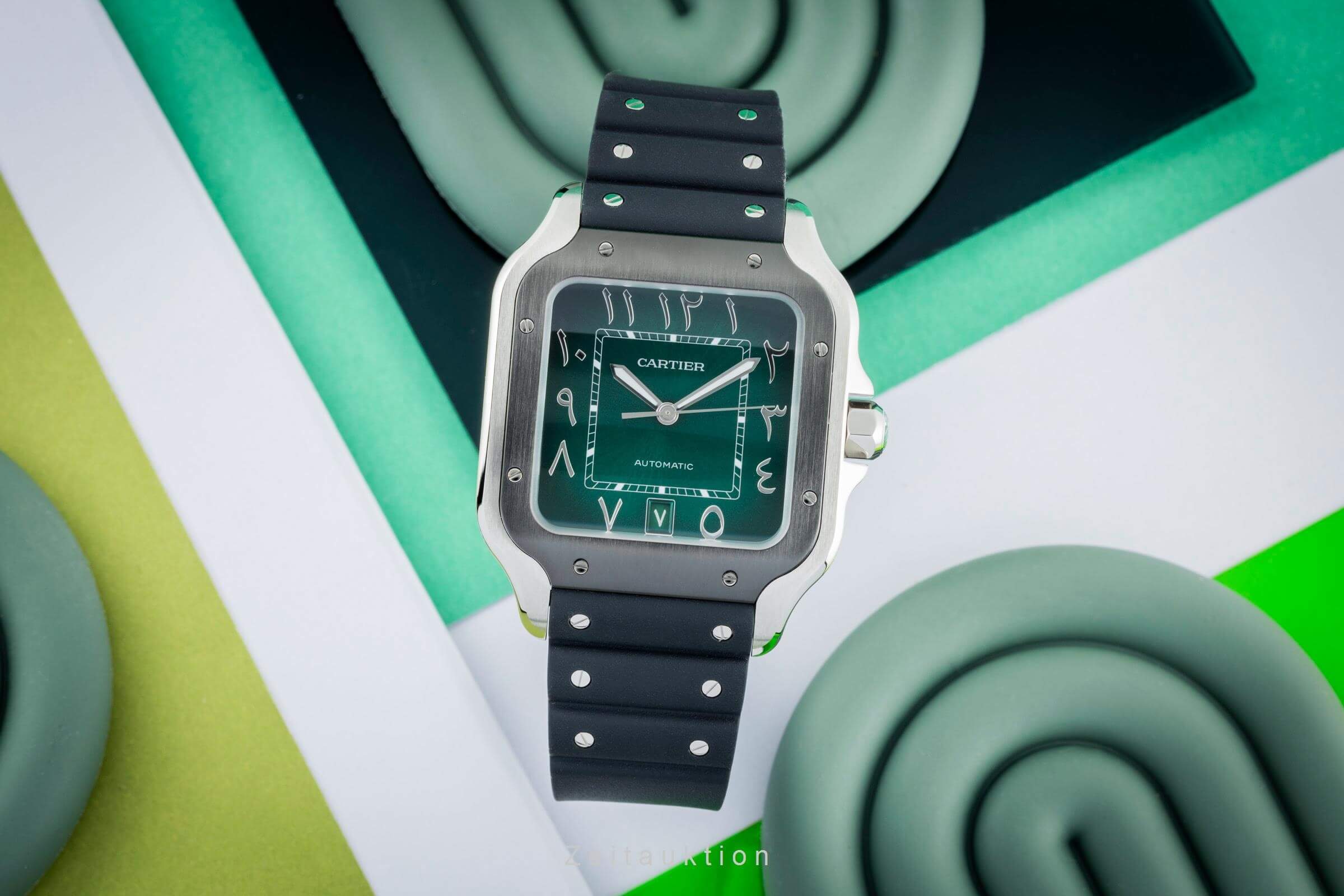 Cartier Santos steel automatic men's watch WSSA0055  [2402836] - Image 3