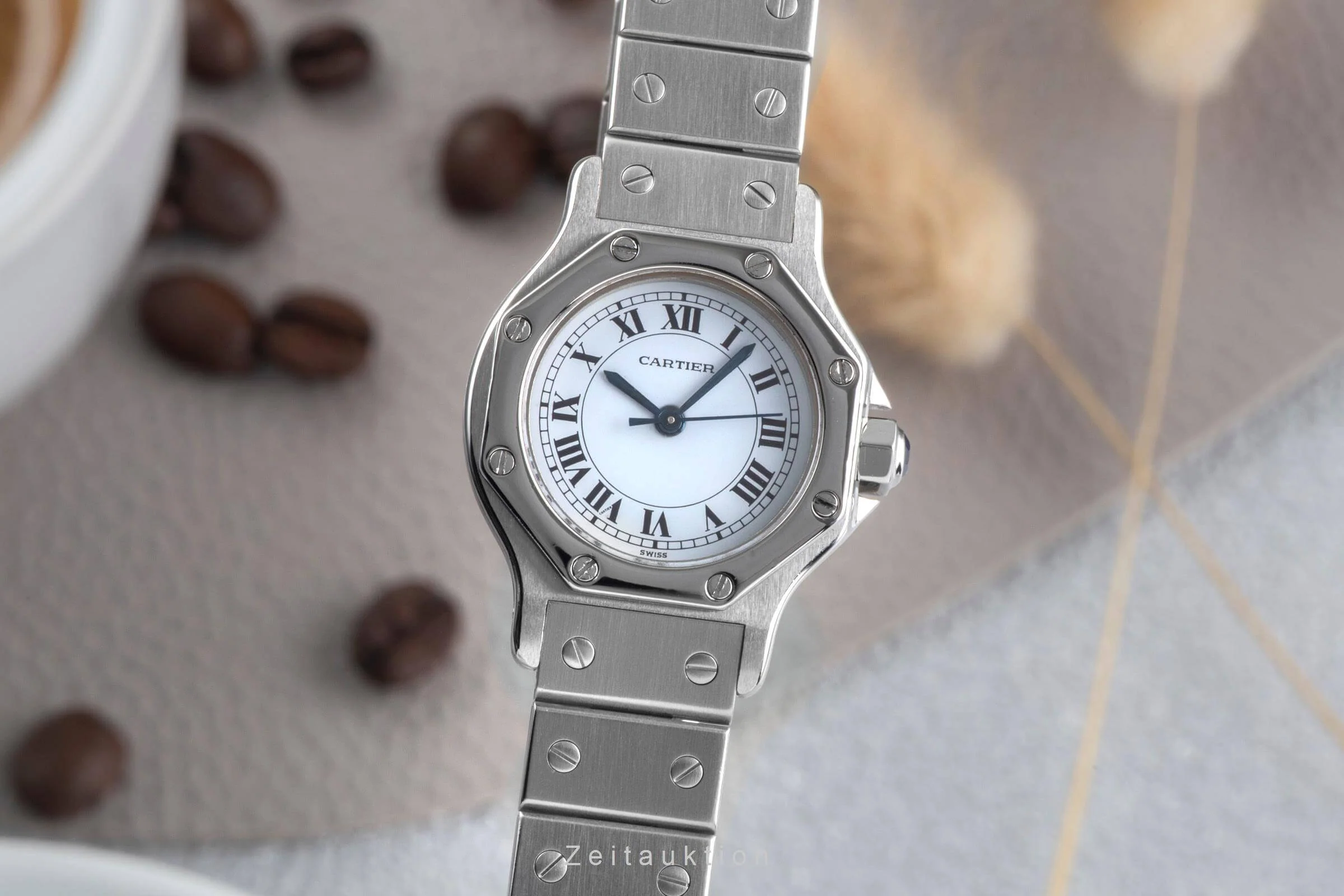 Cartier Santos steel automatic women's watch 0906  [2500050] - Image 2