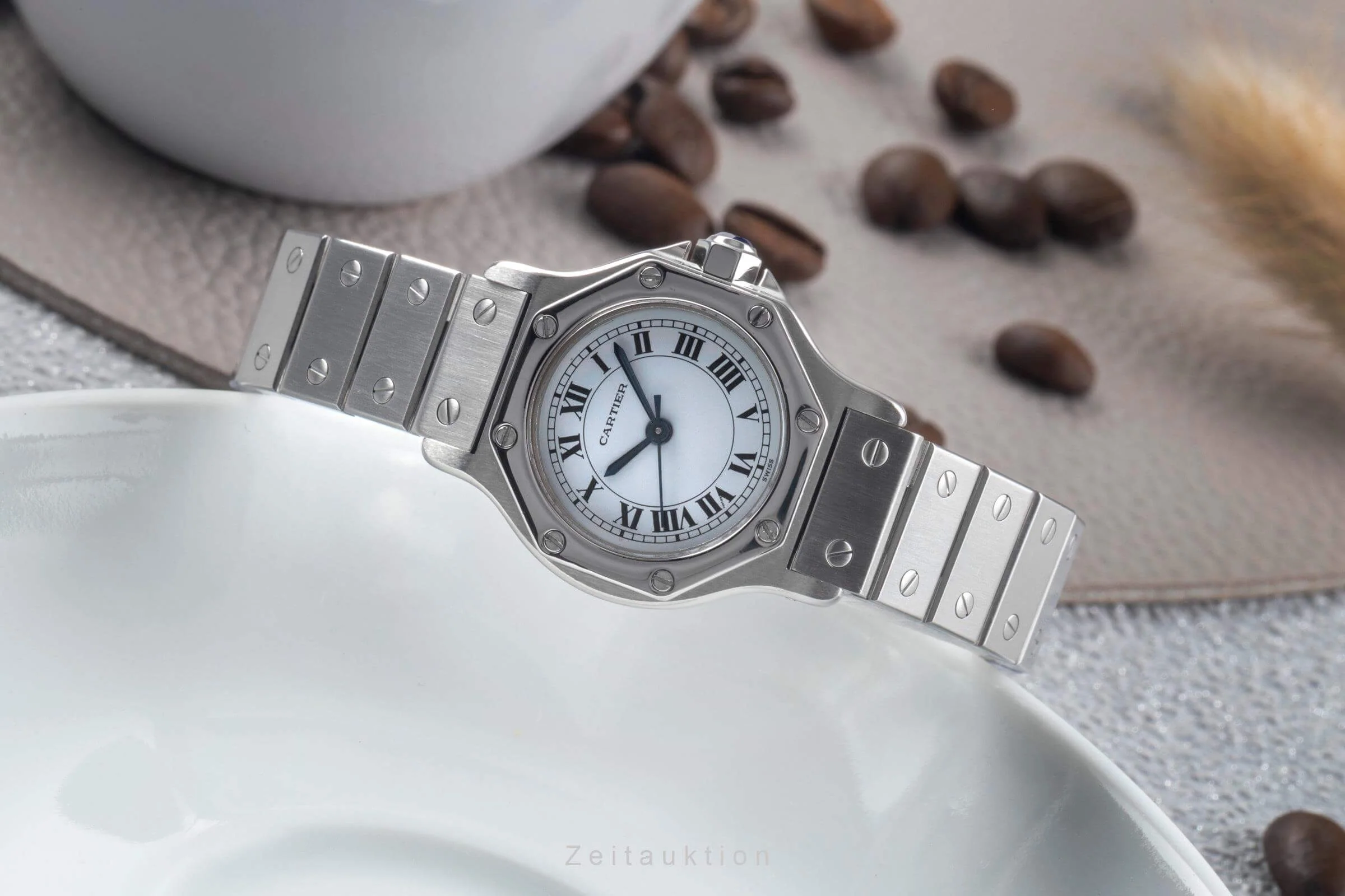Cartier Santos steel automatic women's watch 0906  [2500050] - Image 3