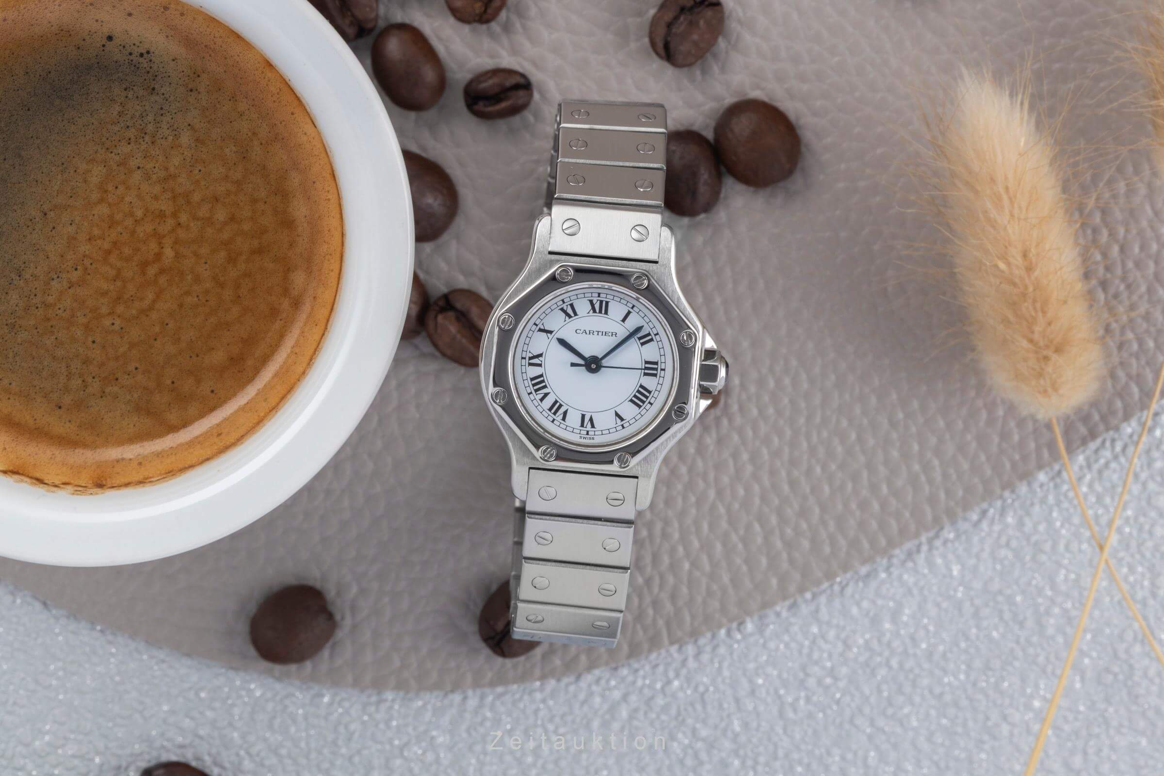 Cartier Santos steel automatic women's watch 0906  [2500050] - Image 4