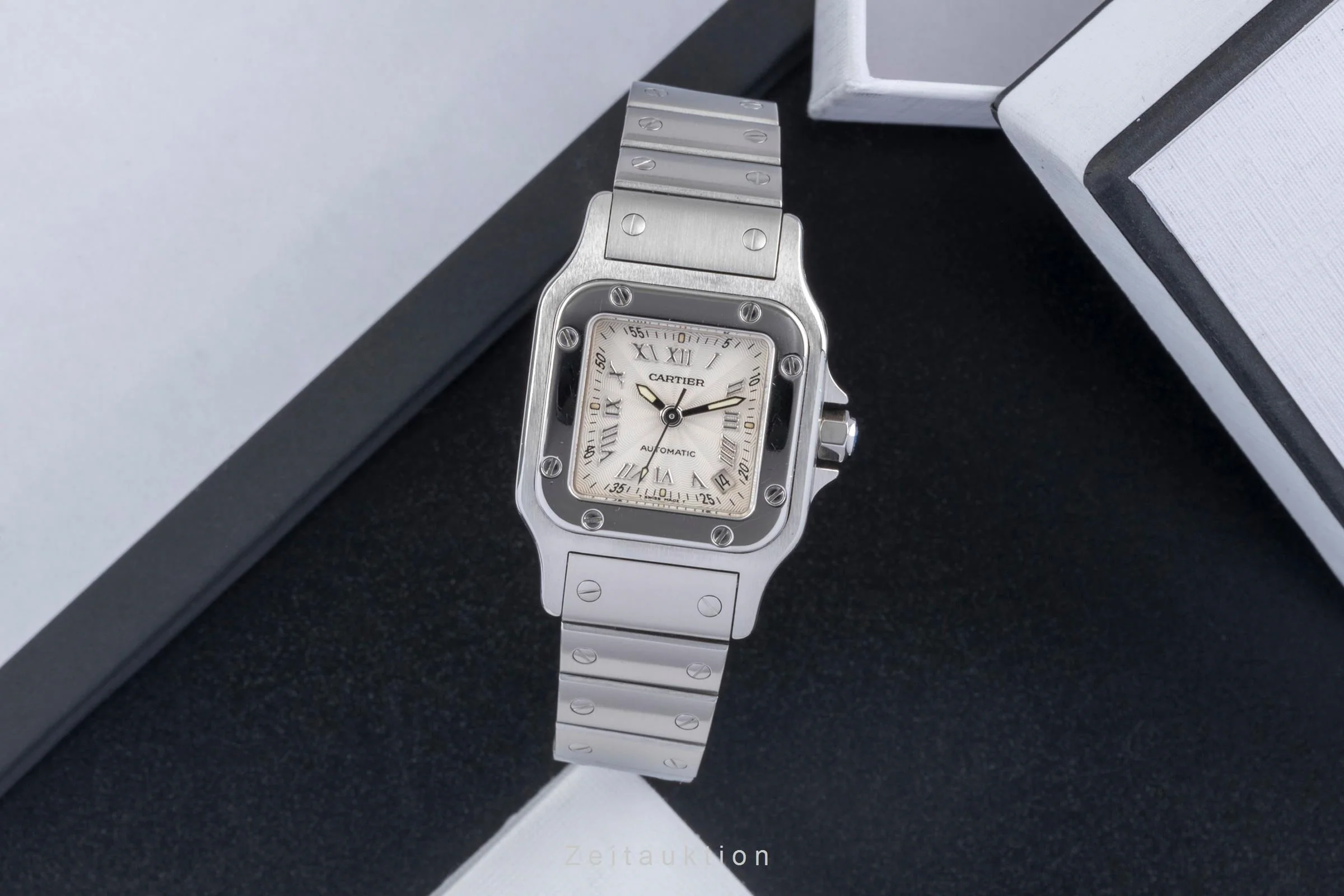 Cartier Santos steel automatic women's watch W20044D6  [2406091] - Image 4