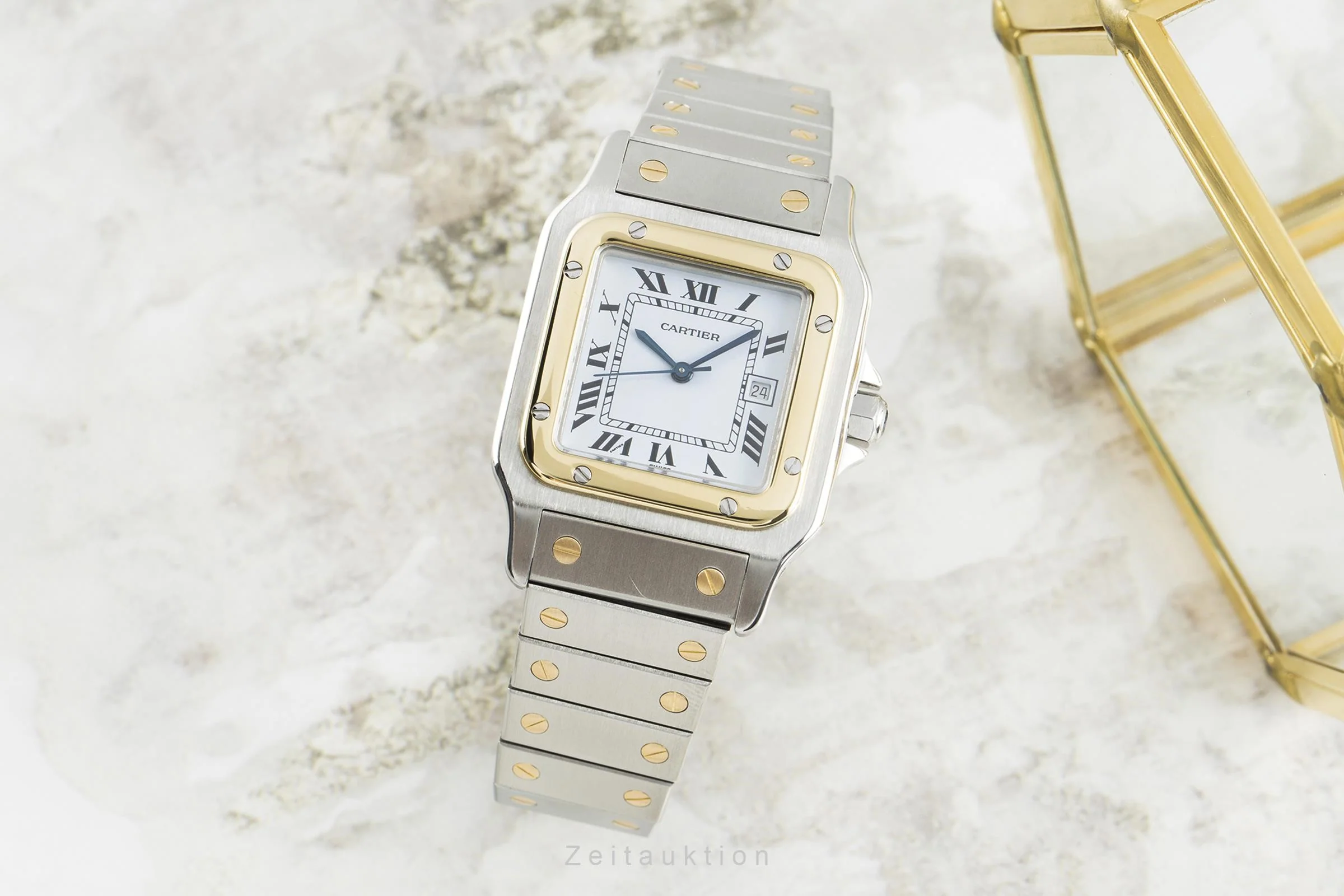 Cartier Santos steel / gold automatic men's watch 2961  [2108391] - Image 3
