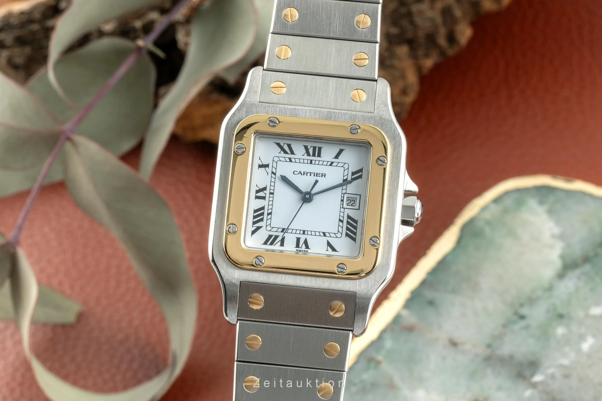 Cartier Santos steel / gold automatic men's watch 2961  [2401403] - Image 3