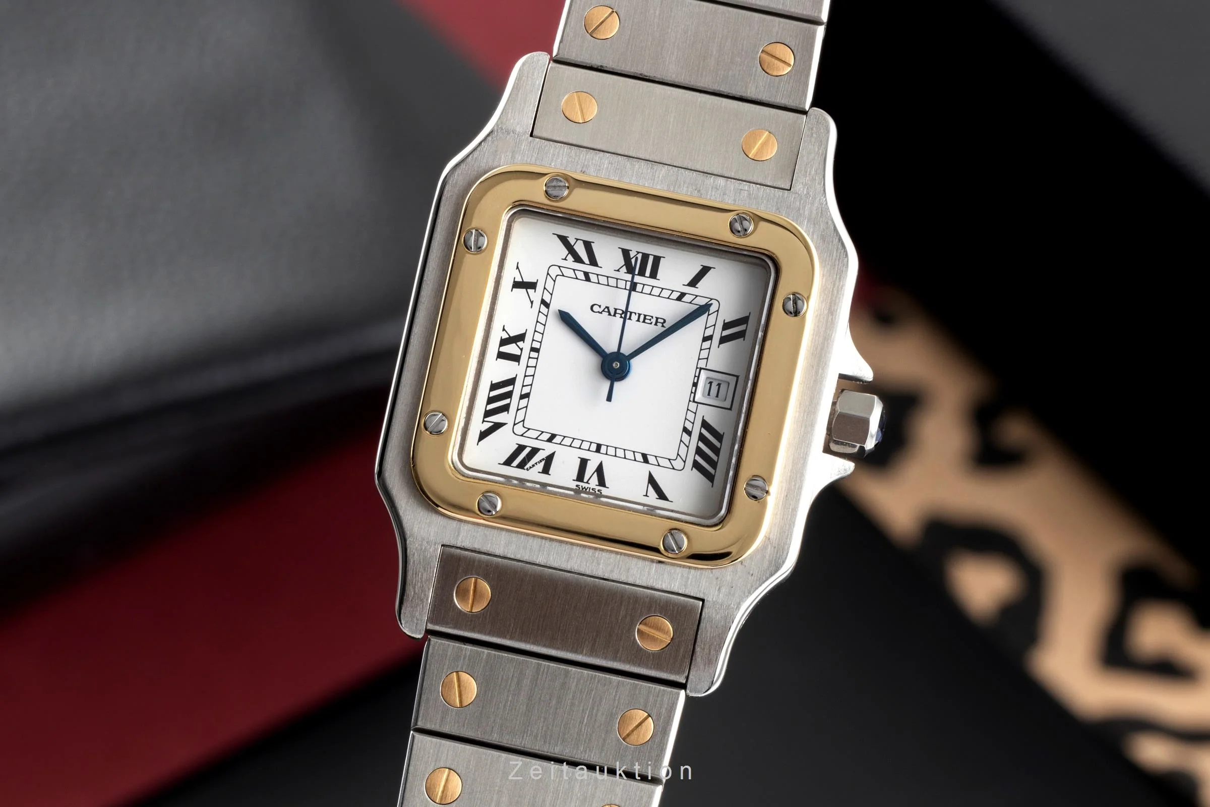 Cartier Santos steel / gold automatic men's watch 2961  [2504781] - Image 2