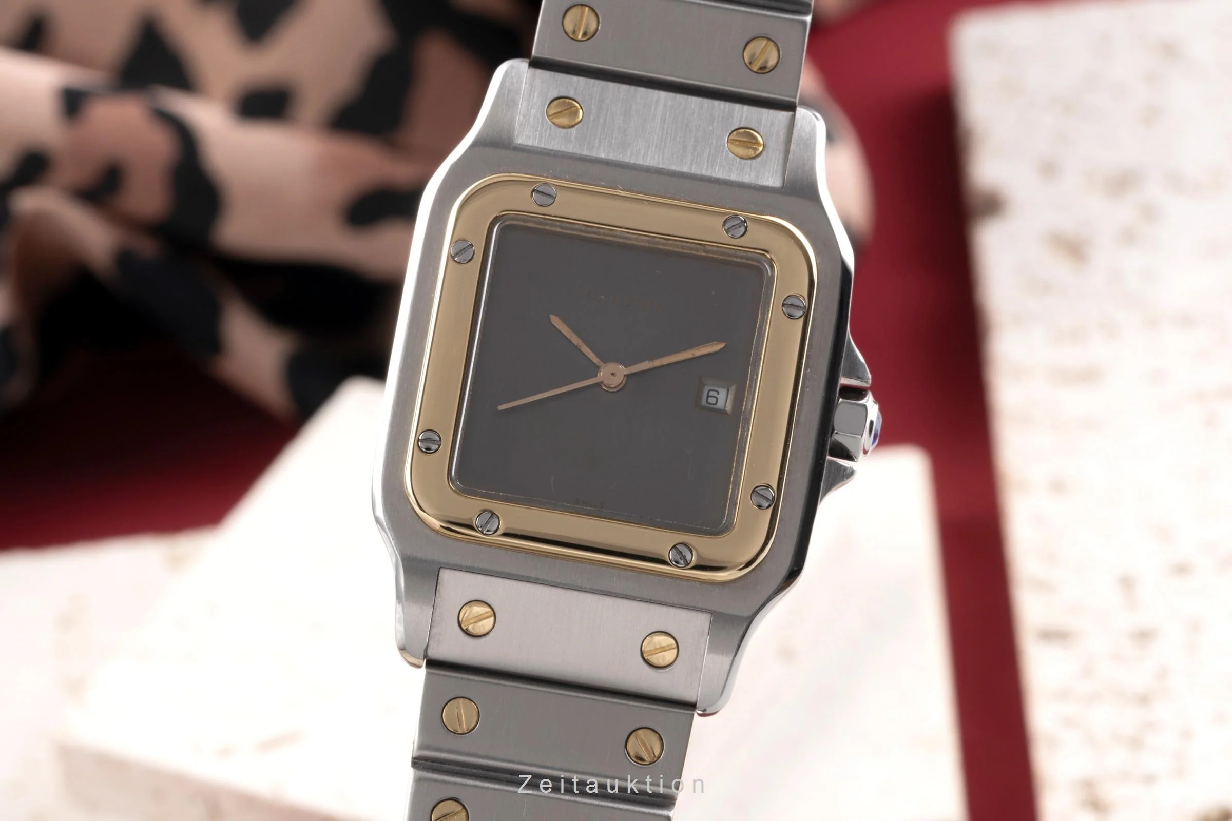 Cartier Santos steel / gold automatic men's watch 2961  [2505181] - Image 2