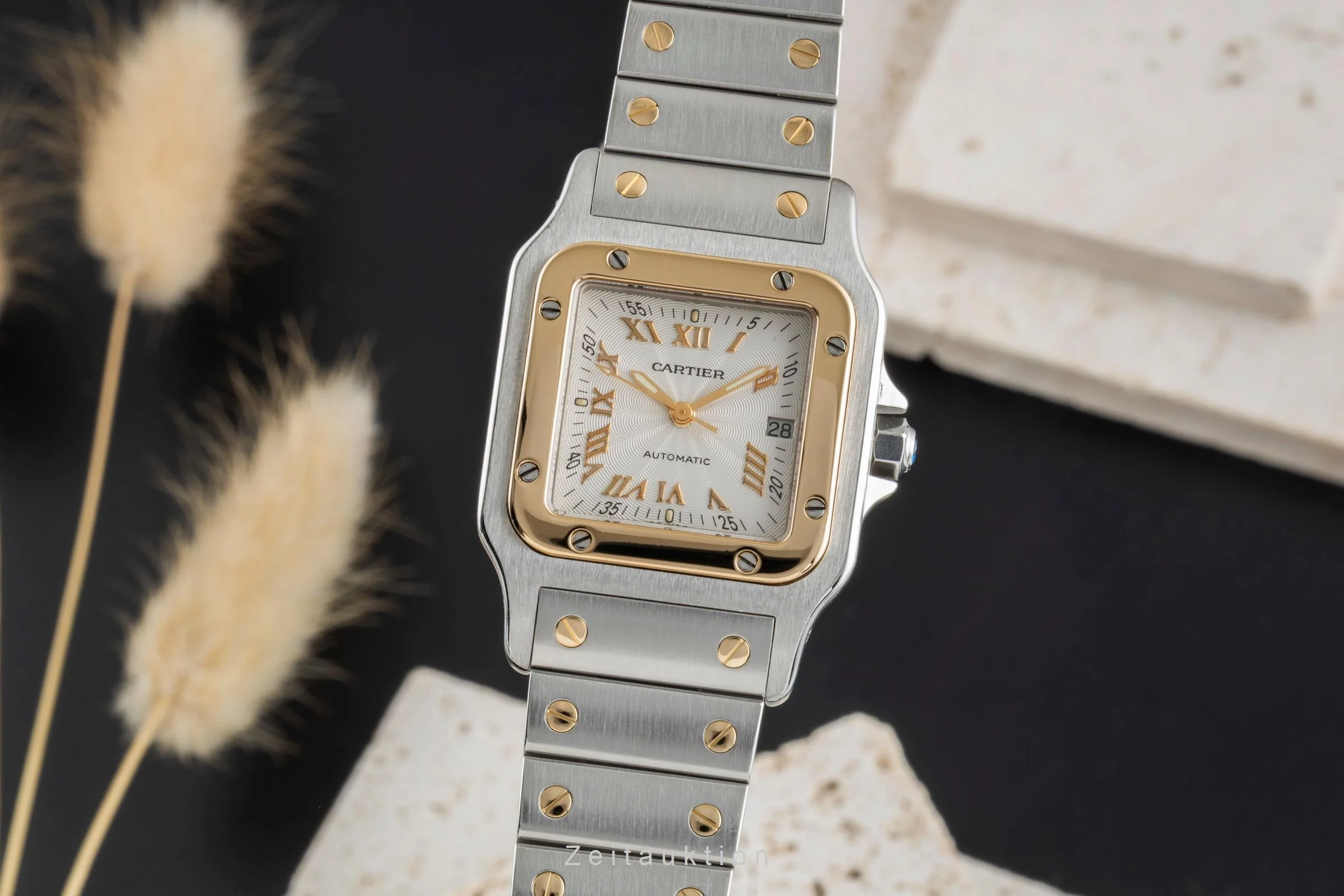 Cartier Santos steel / gold automatic men's watch W20041C4  [2504989] - Image 2