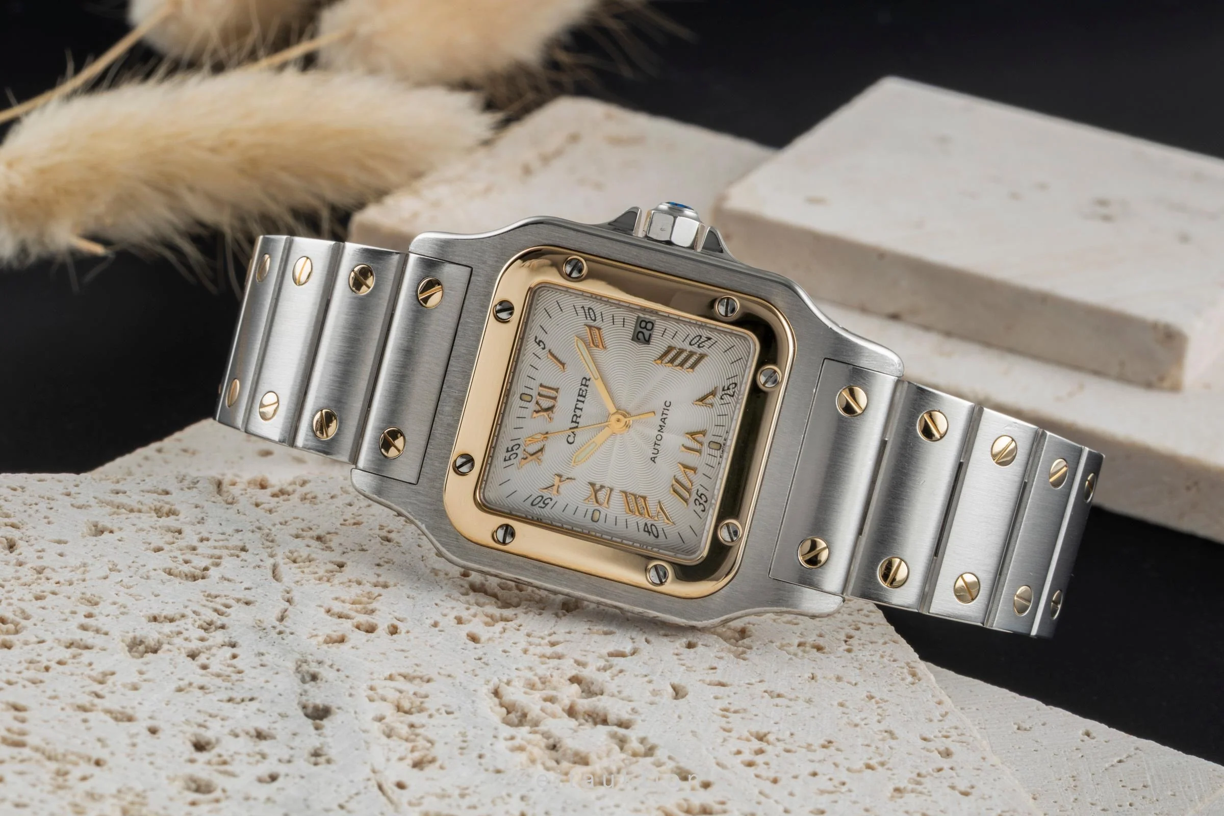 Cartier Santos steel / gold automatic men's watch W20041C4  [2504989] - Image 3