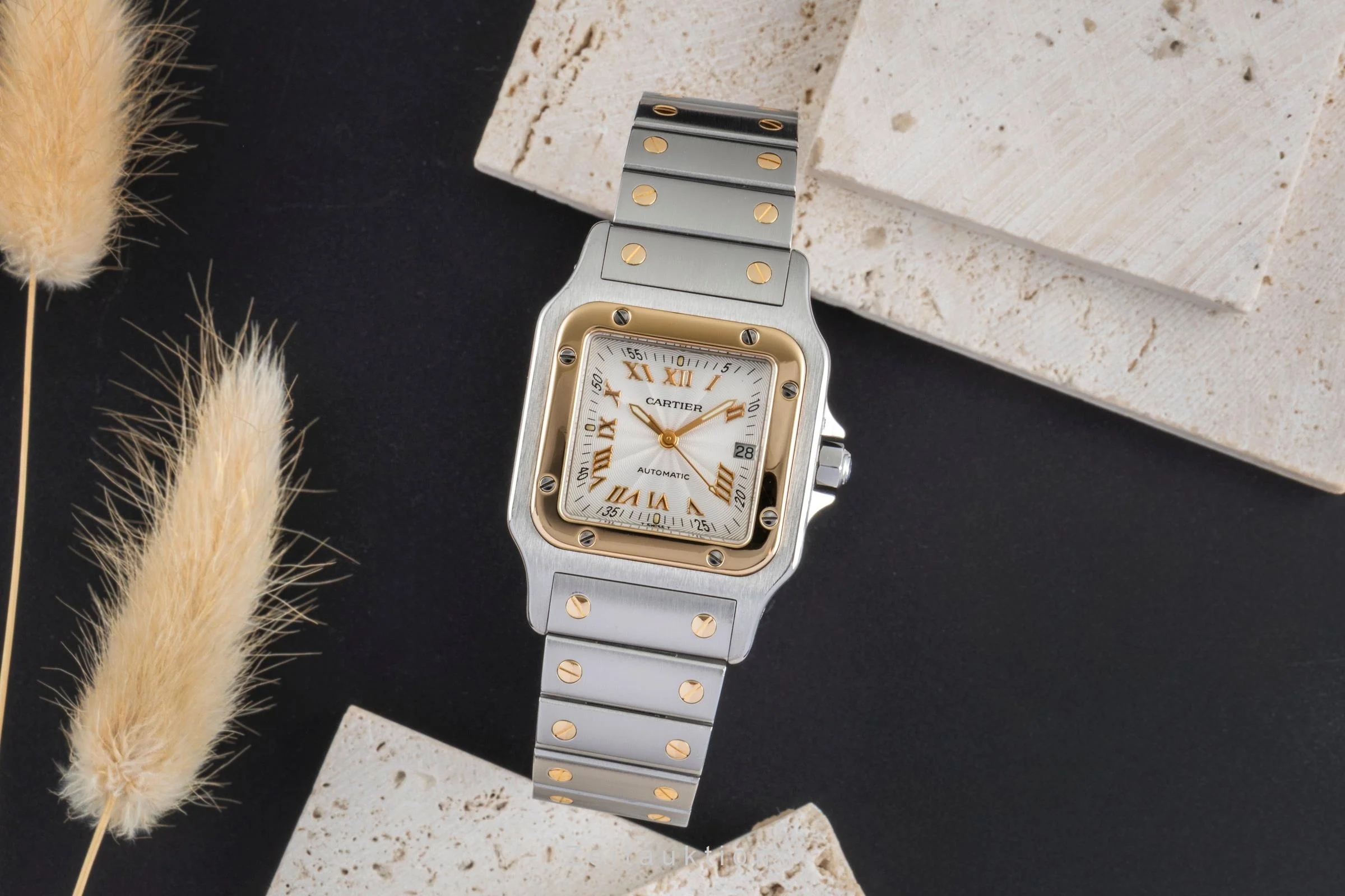 Cartier Santos steel / gold automatic men's watch W20041C4  [2504989] - Image 4