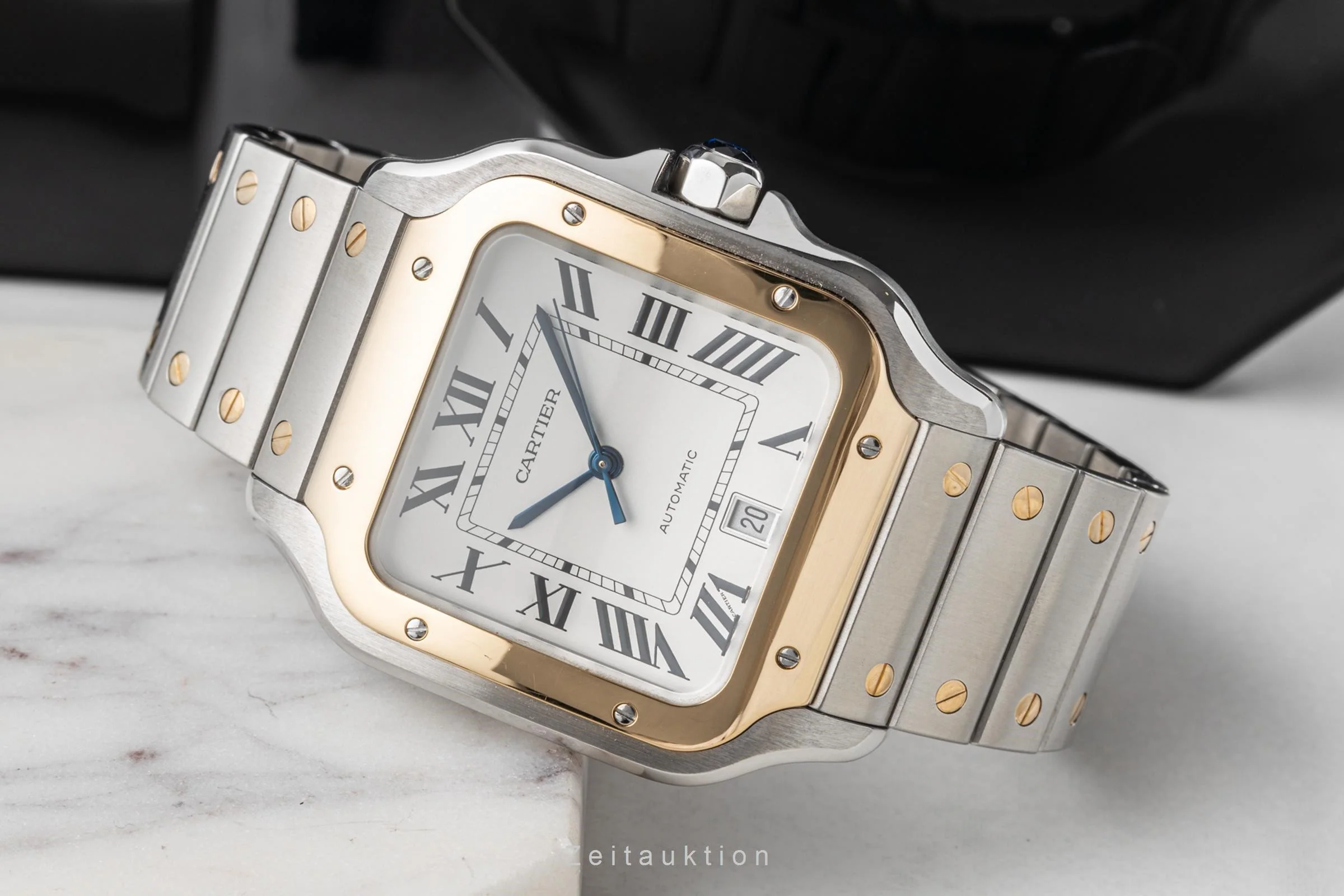 Cartier Santos steel / gold automatic men's watch W2SA0006  [2302946] - Image 2
