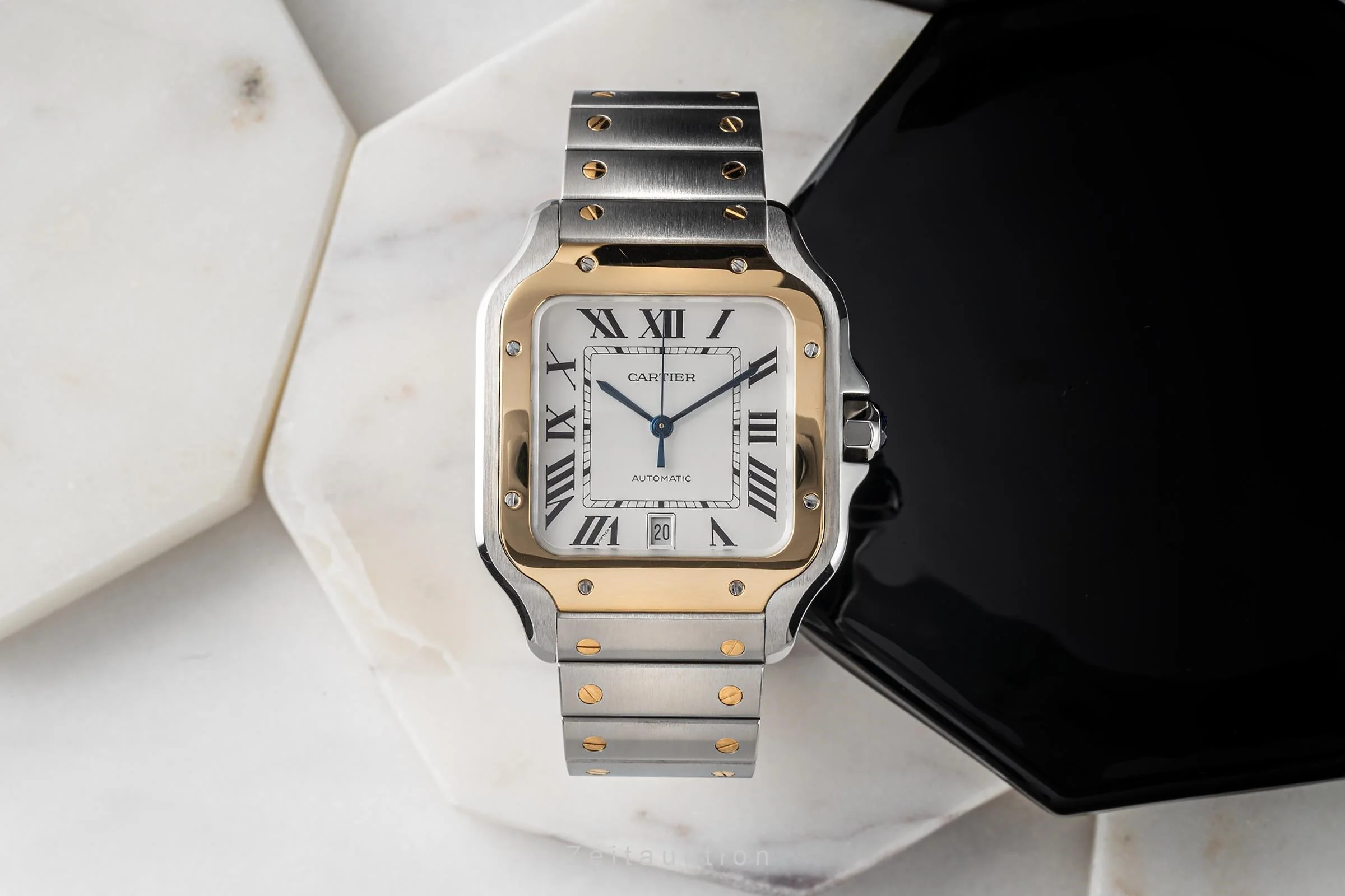 Cartier Santos steel / gold automatic men's watch W2SA0006  [2302946] - Image 3