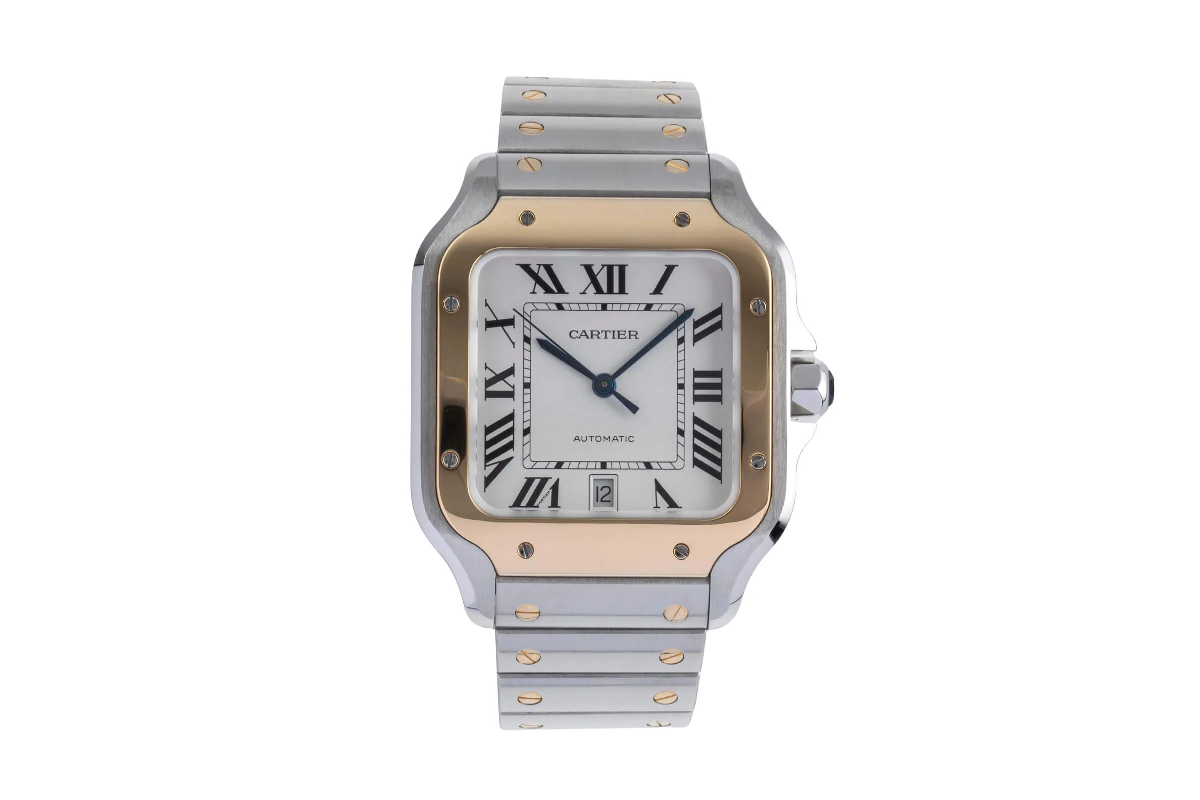 Cartier Santos steel / gold automatic men's watch W2SA0006  [2404535] - Image 4