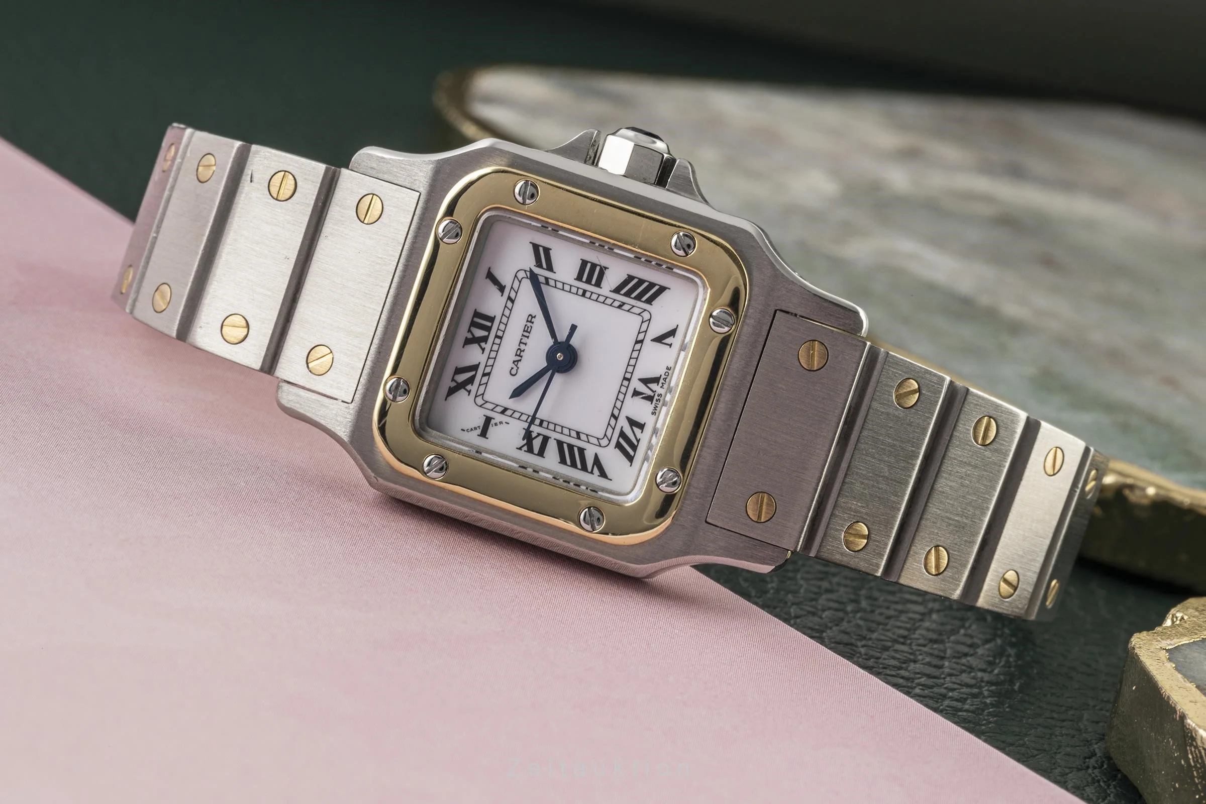 Cartier Santos steel / gold automatic women's watch 0902  [2206683] - Image 3