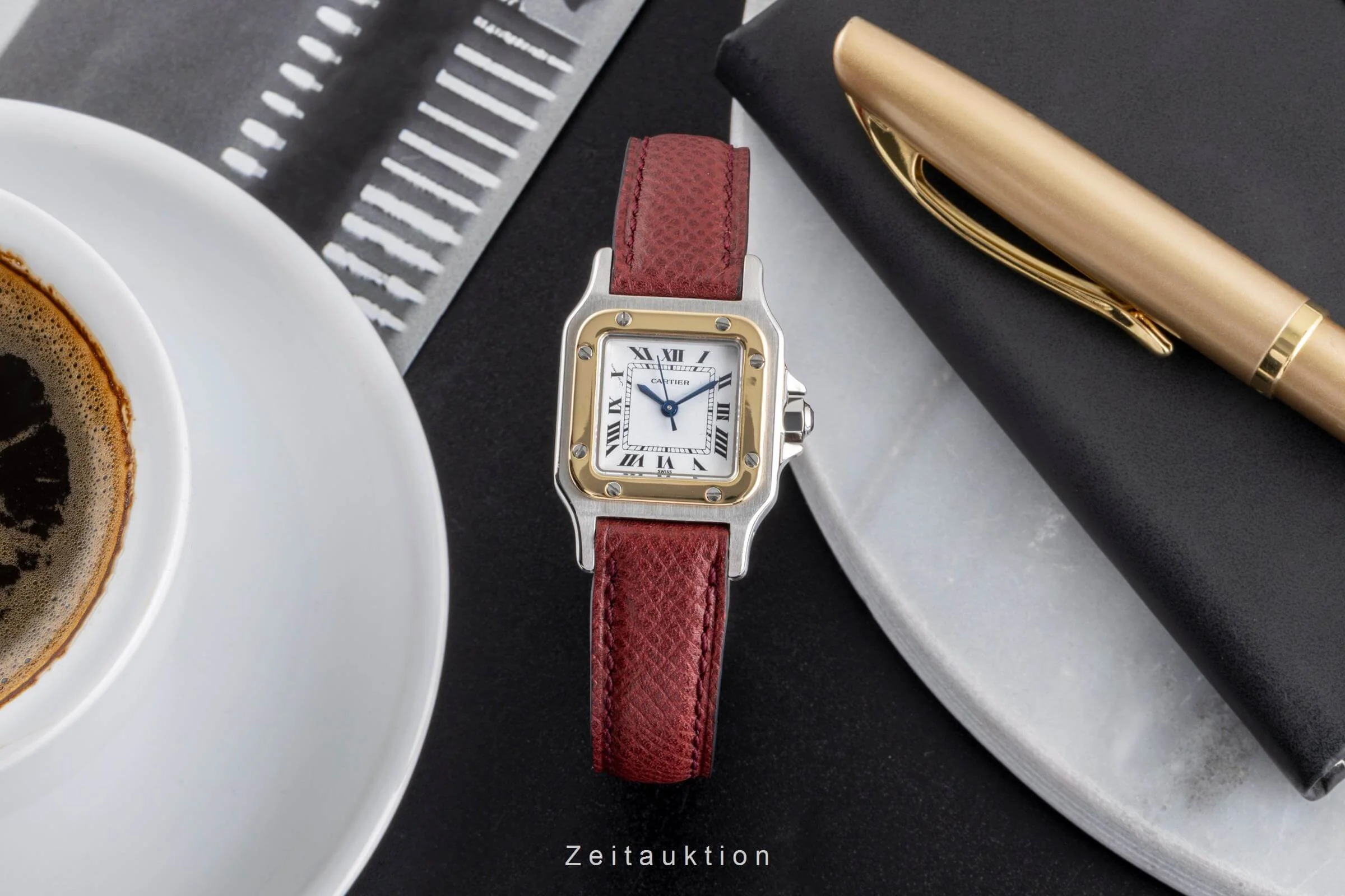 Cartier Santos steel / gold automatic women's watch 0902  [2406568] - Image 3