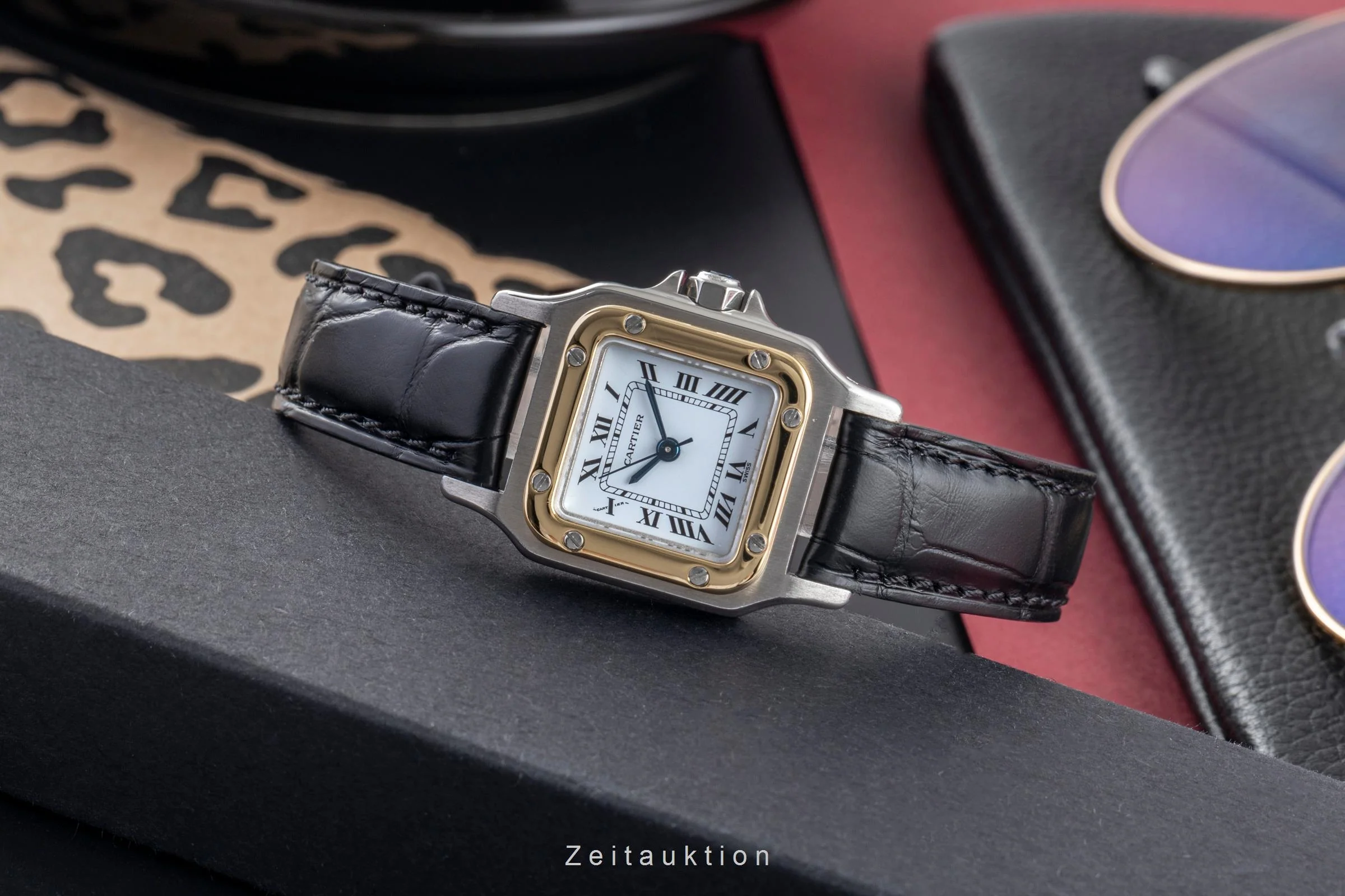 Cartier Santos steel / gold automatic women's watch 0902  [2503618] - Image 3