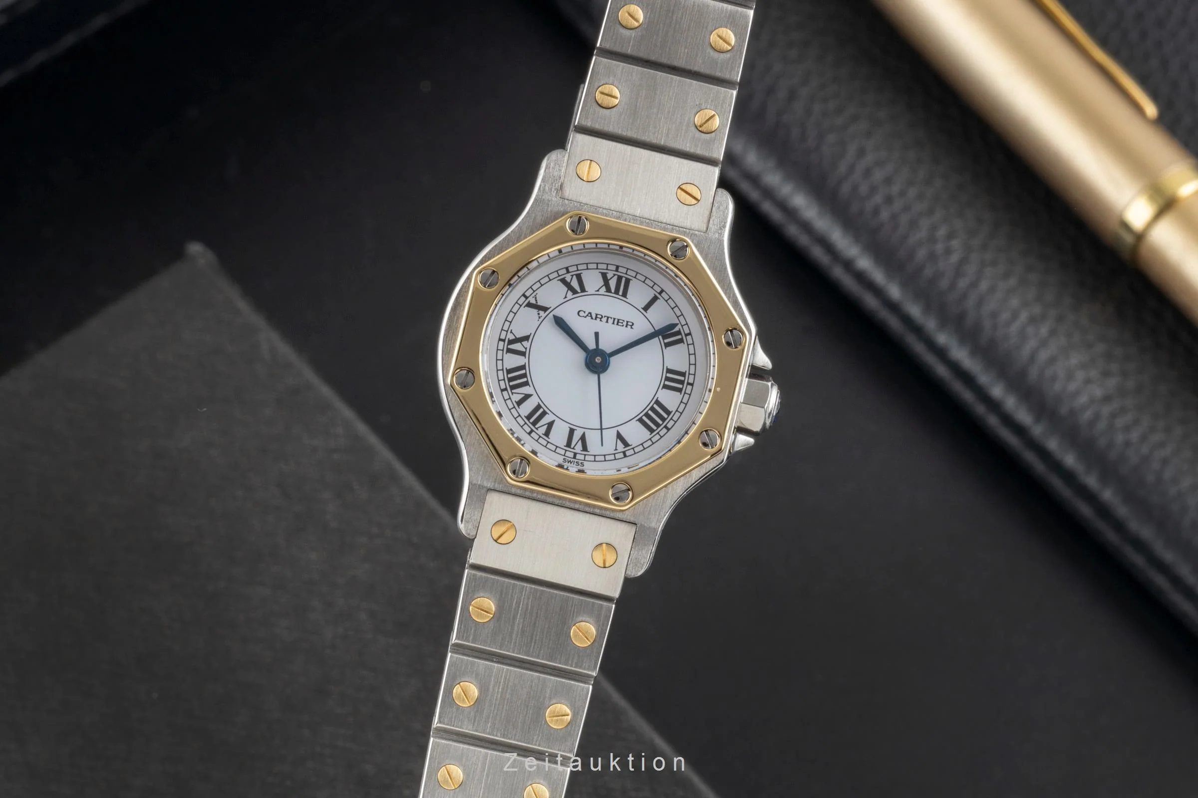 Cartier Santos steel / gold automatic women's watch 0907  [2506010] - Image 2