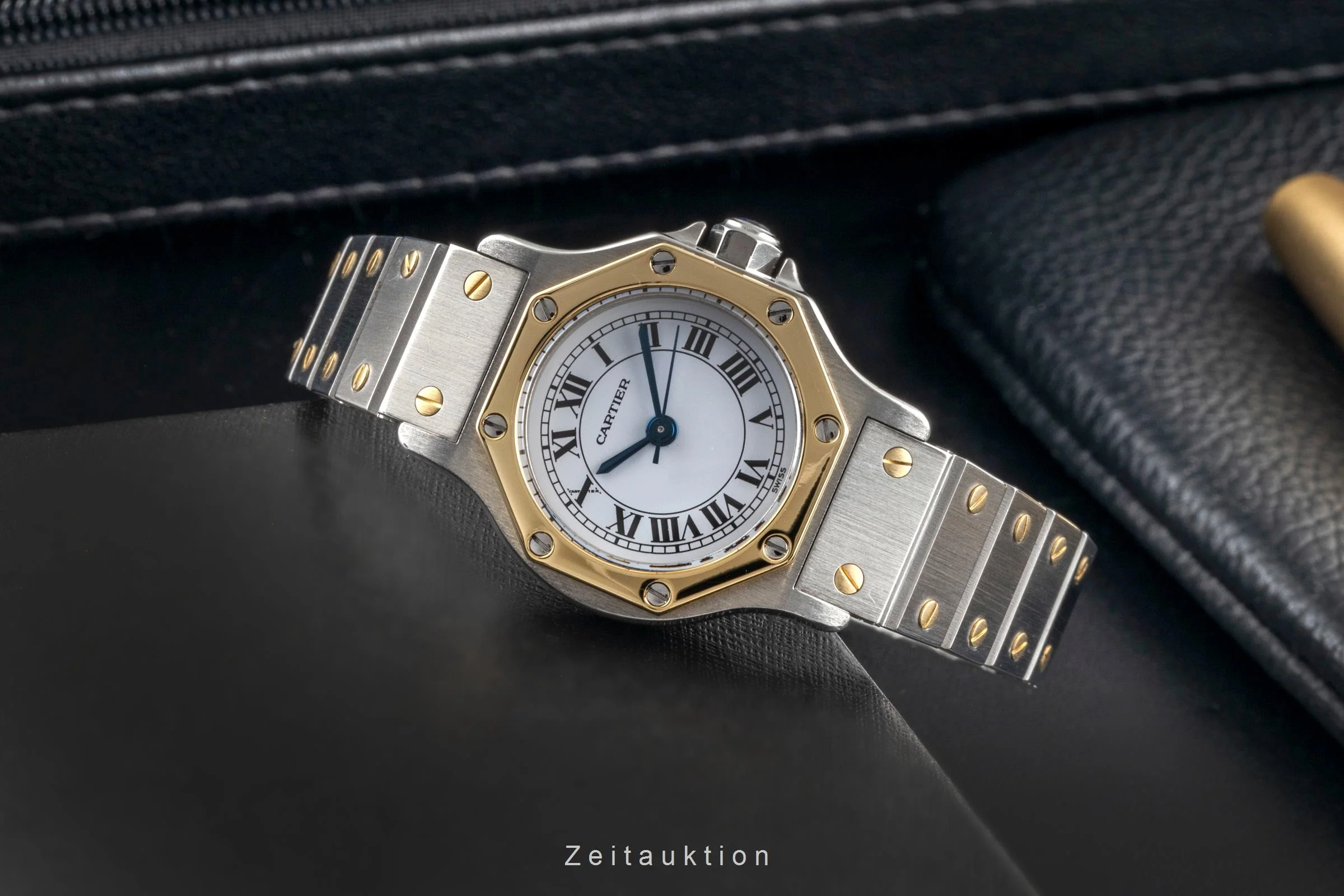 Cartier Santos steel / gold automatic women's watch 0907  [2506010] - Image 3