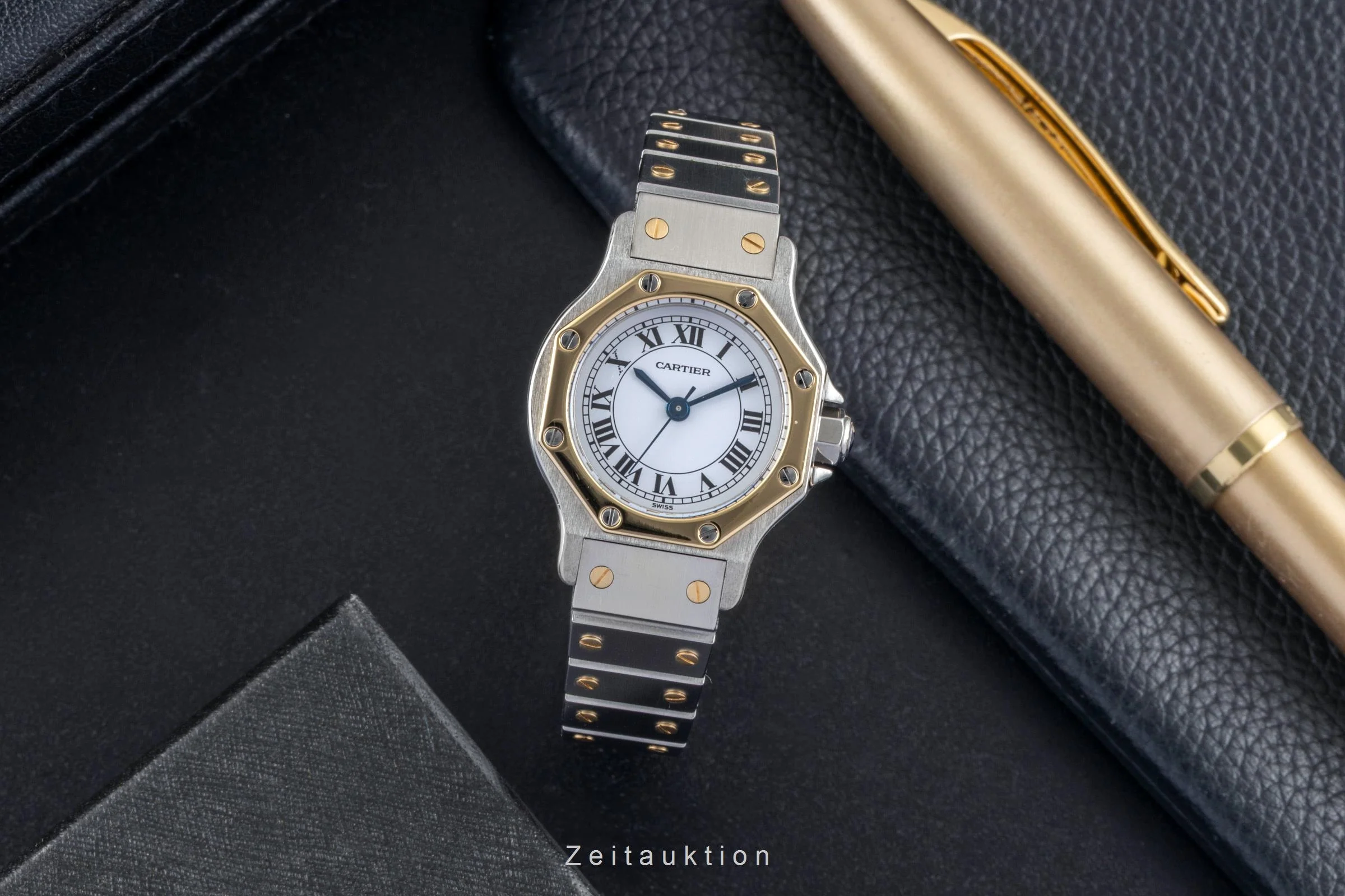 Cartier Santos steel / gold automatic women's watch 0907  [2506010] - Image 4