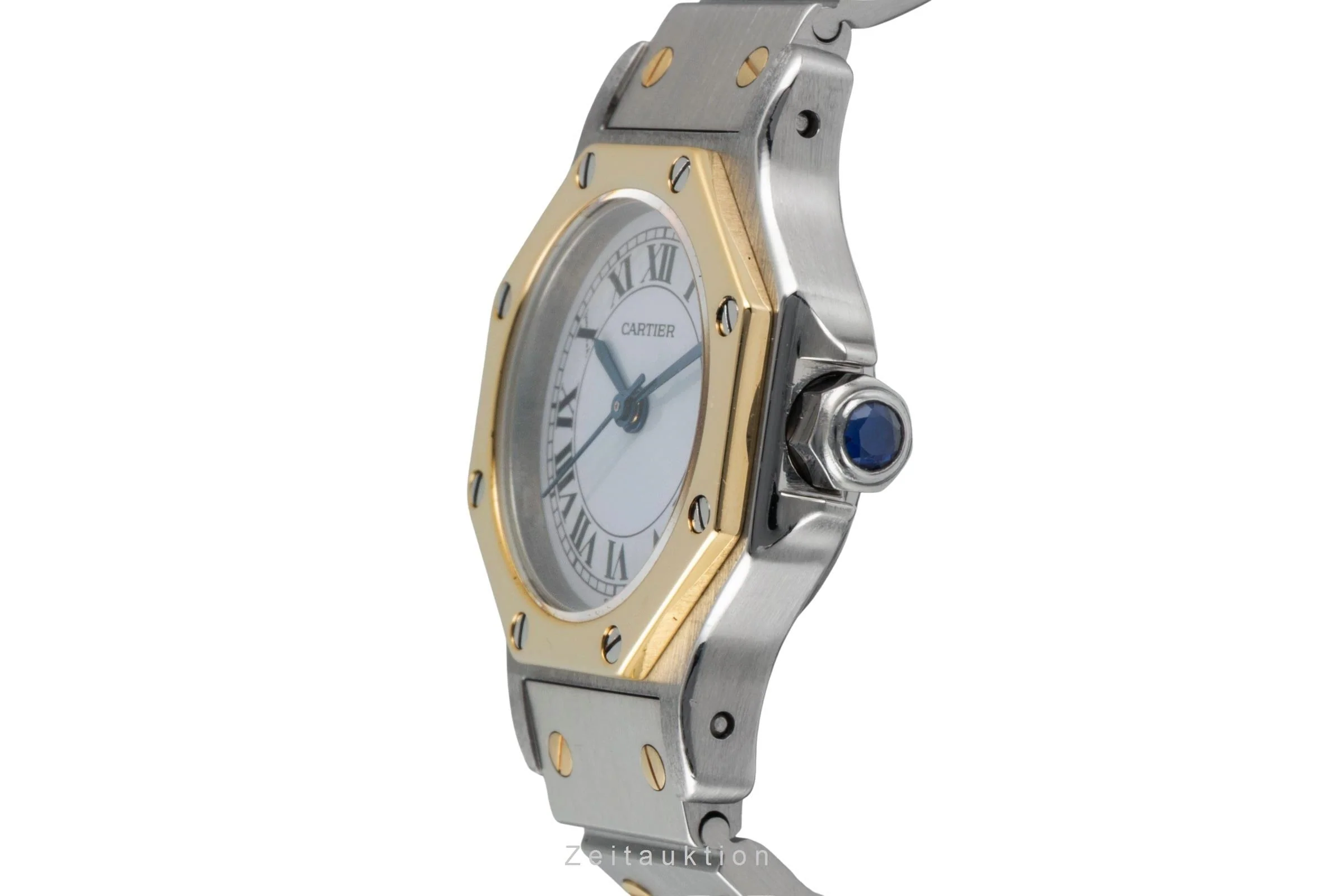 Cartier Santos steel / gold automatic women's watch 0907  [2506010] - Image 7