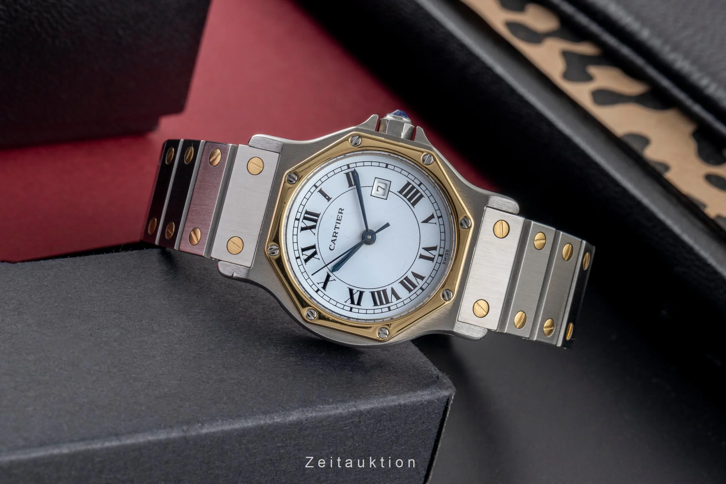 Cartier Santos steel / gold automatic women's watch 2966  [2504565] - Image 3