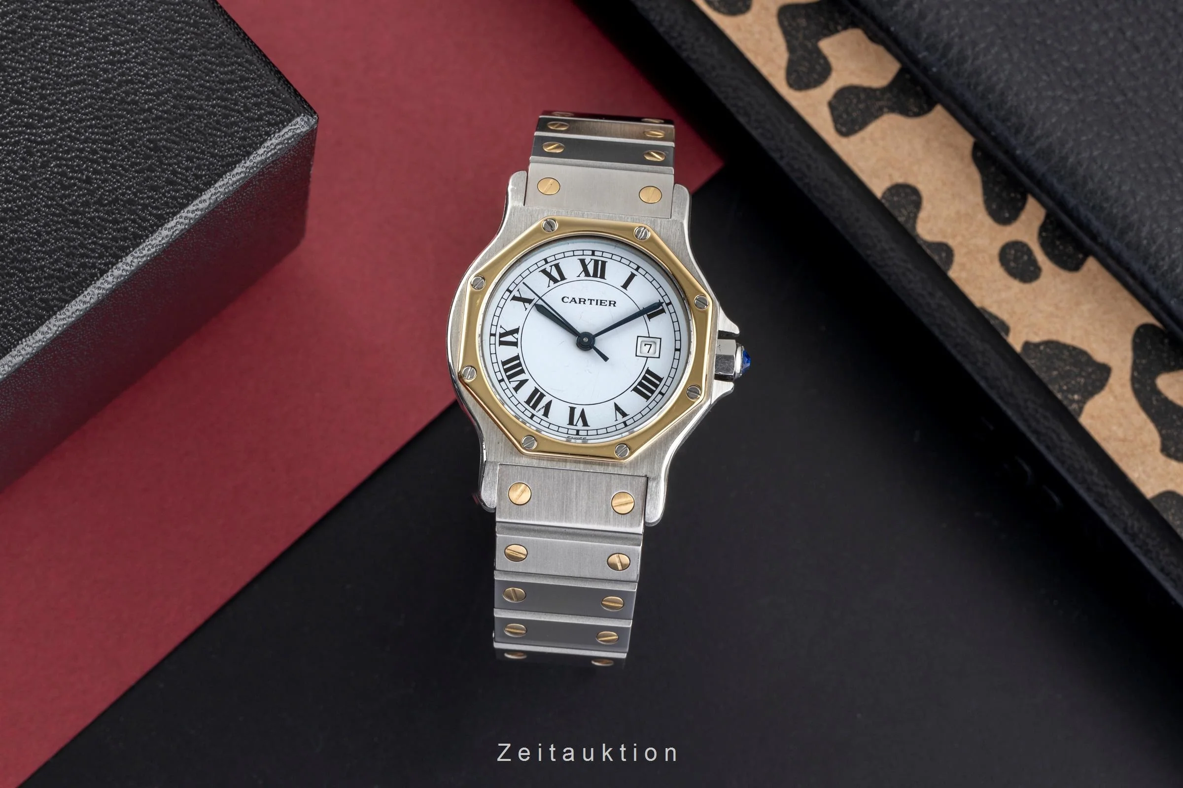 Cartier Santos steel / gold automatic women's watch 2966  [2504565] - Image 4