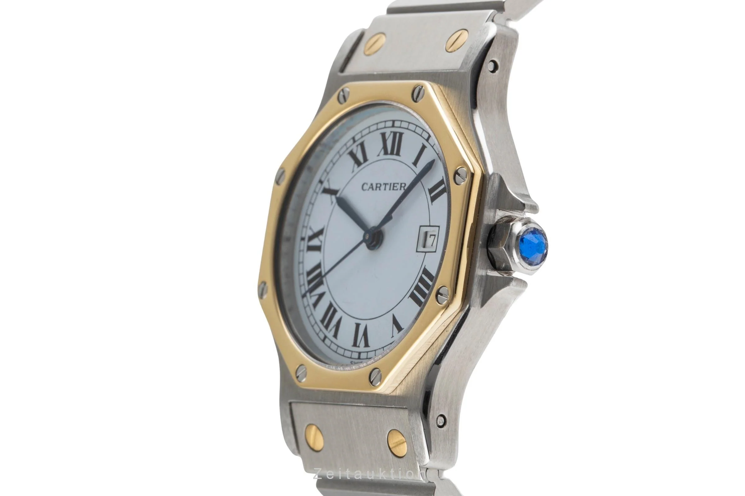 Cartier Santos steel / gold automatic women's watch 2966  [2504565] - Image 7
