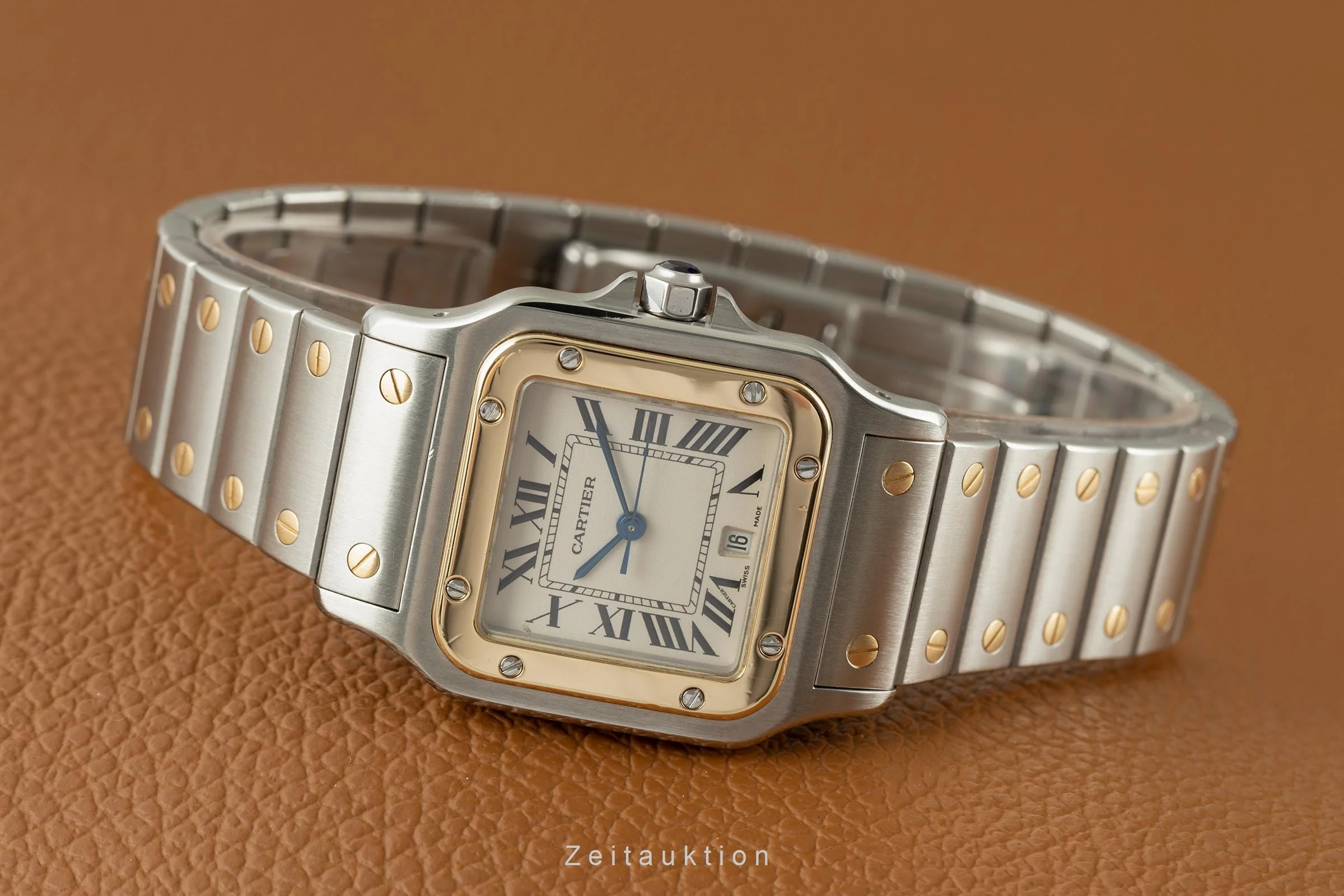 Cartier Santos steel / gold quartz men's watch 1566  [2107892] - Image 3