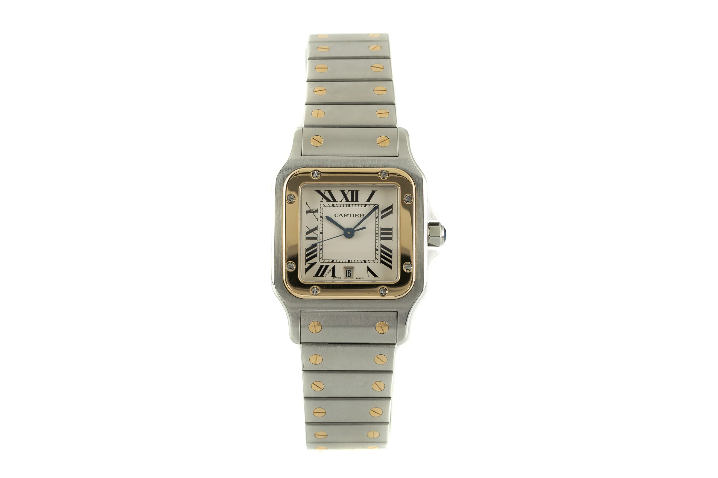 Cartier Santos steel / gold quartz men's watch 1566  [2107892] - Image 4