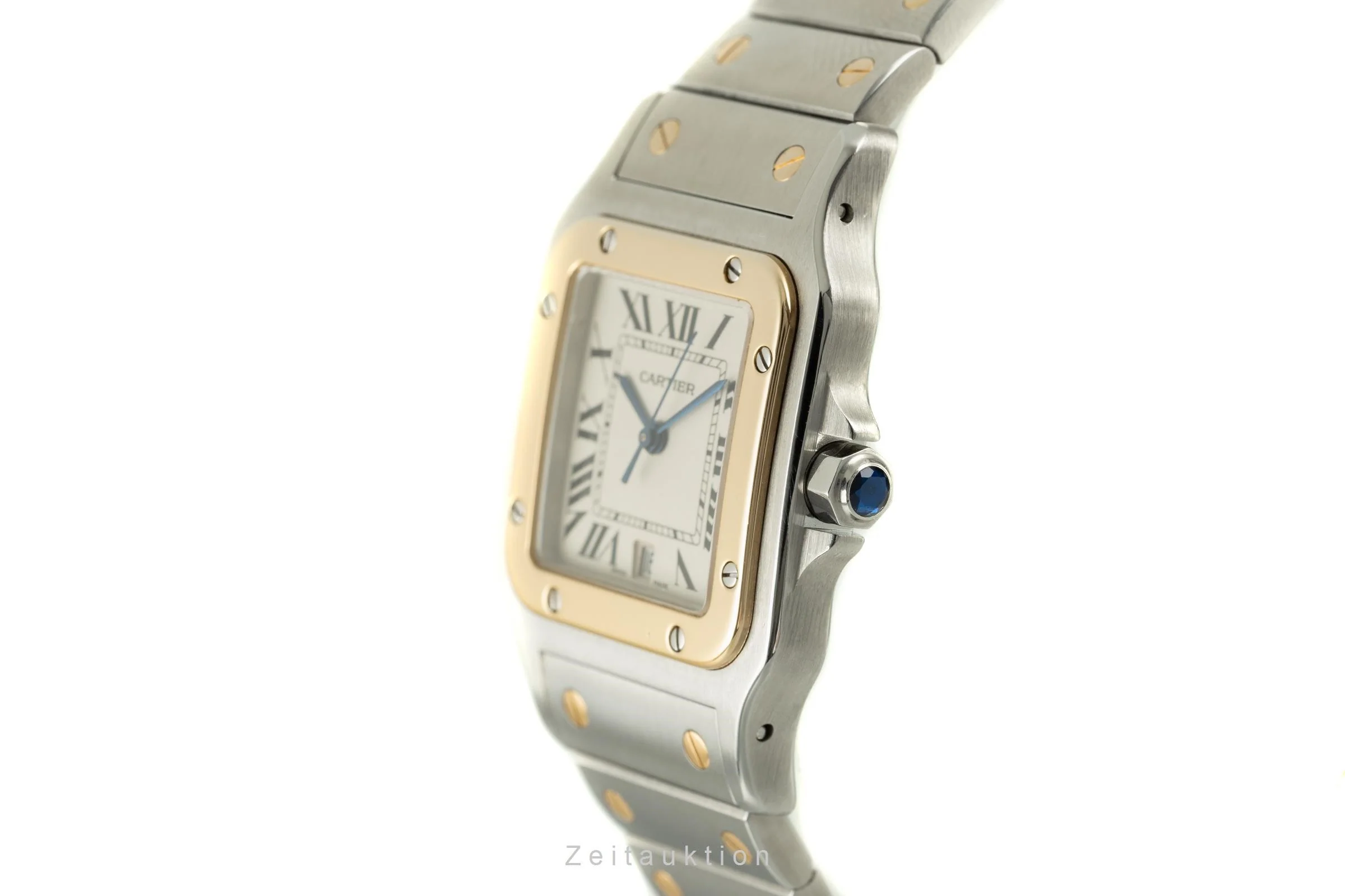 Cartier Santos steel / gold quartz men's watch 1566  [2107892] - Image 6