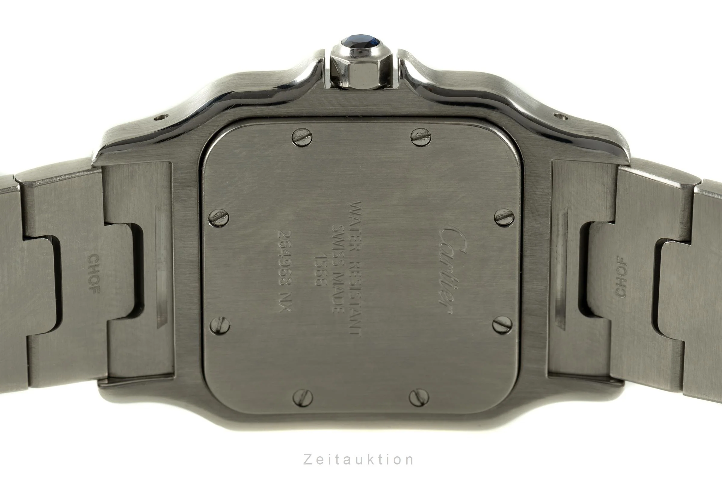 Cartier Santos steel / gold quartz men's watch 1566  [2107892] - Image 9