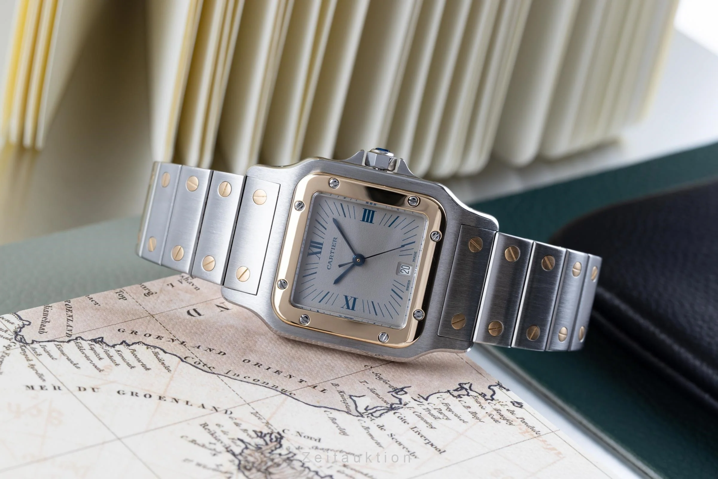 Cartier Santos steel / gold quartz men's watch 187901  [2204332] - Image 3