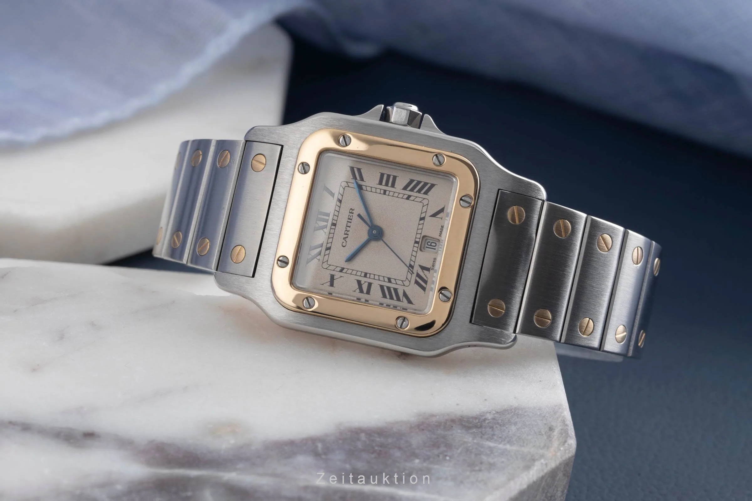 Cartier Santos steel / gold quartz men's watch W20011C4  [2501619] - Image 3
