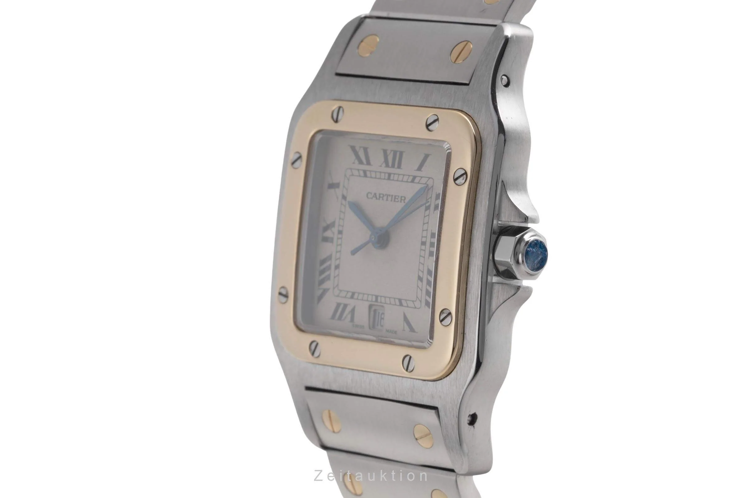 Cartier Santos steel / gold quartz men's watch W20011C4  [2501619] - Image 7