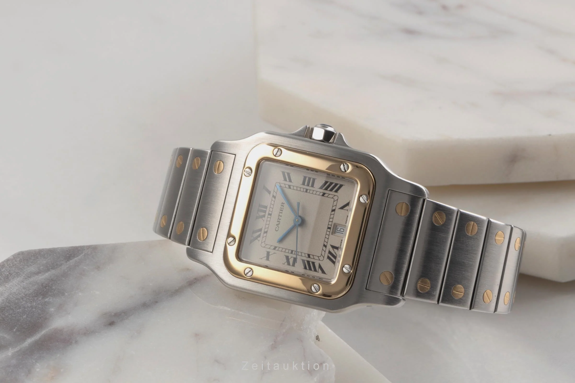 Cartier Santos steel / gold quartz men's watch W20011C4  [2502143] - Image 3