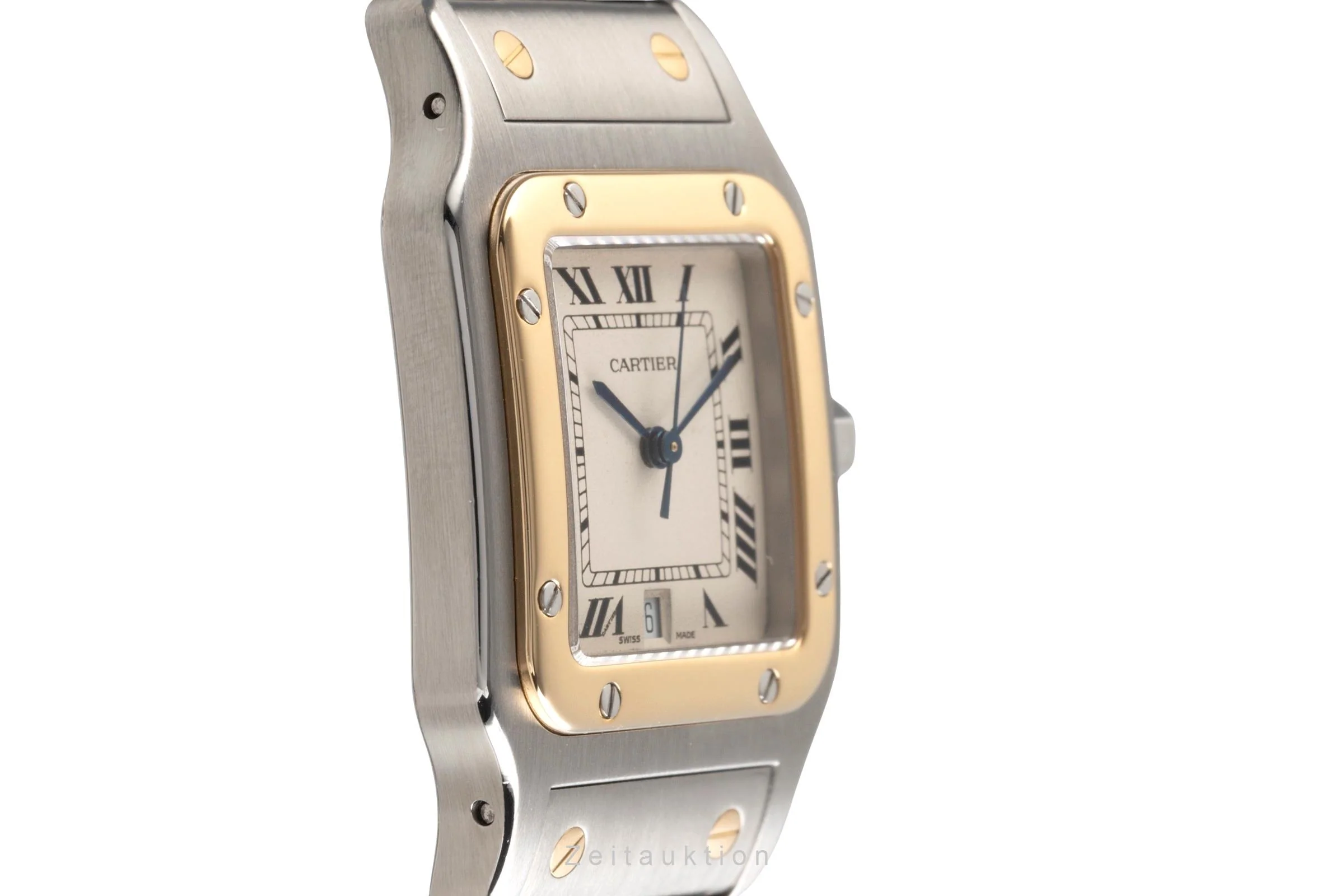 Cartier Santos steel / gold quartz men's watch W20011C4  [2502143] - Image 8
