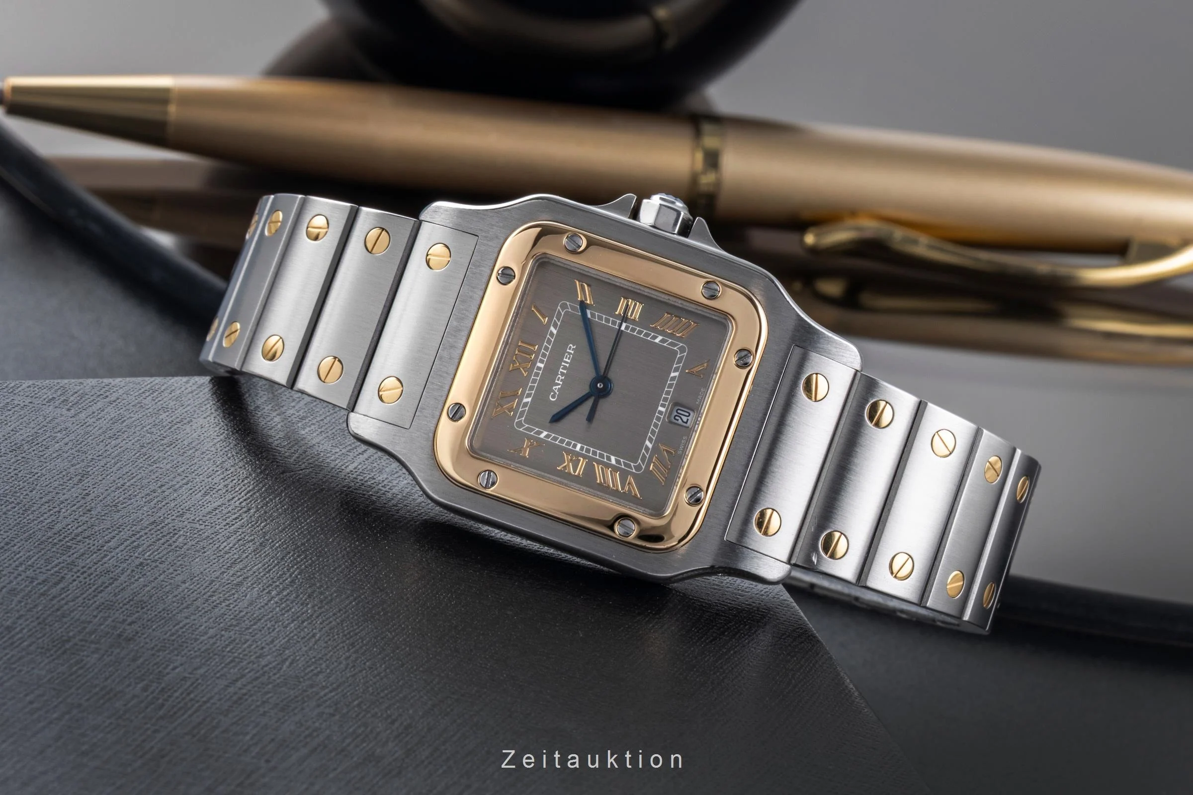 Cartier Santos steel / gold quartz unisex 1566  [2507215] - Image 3