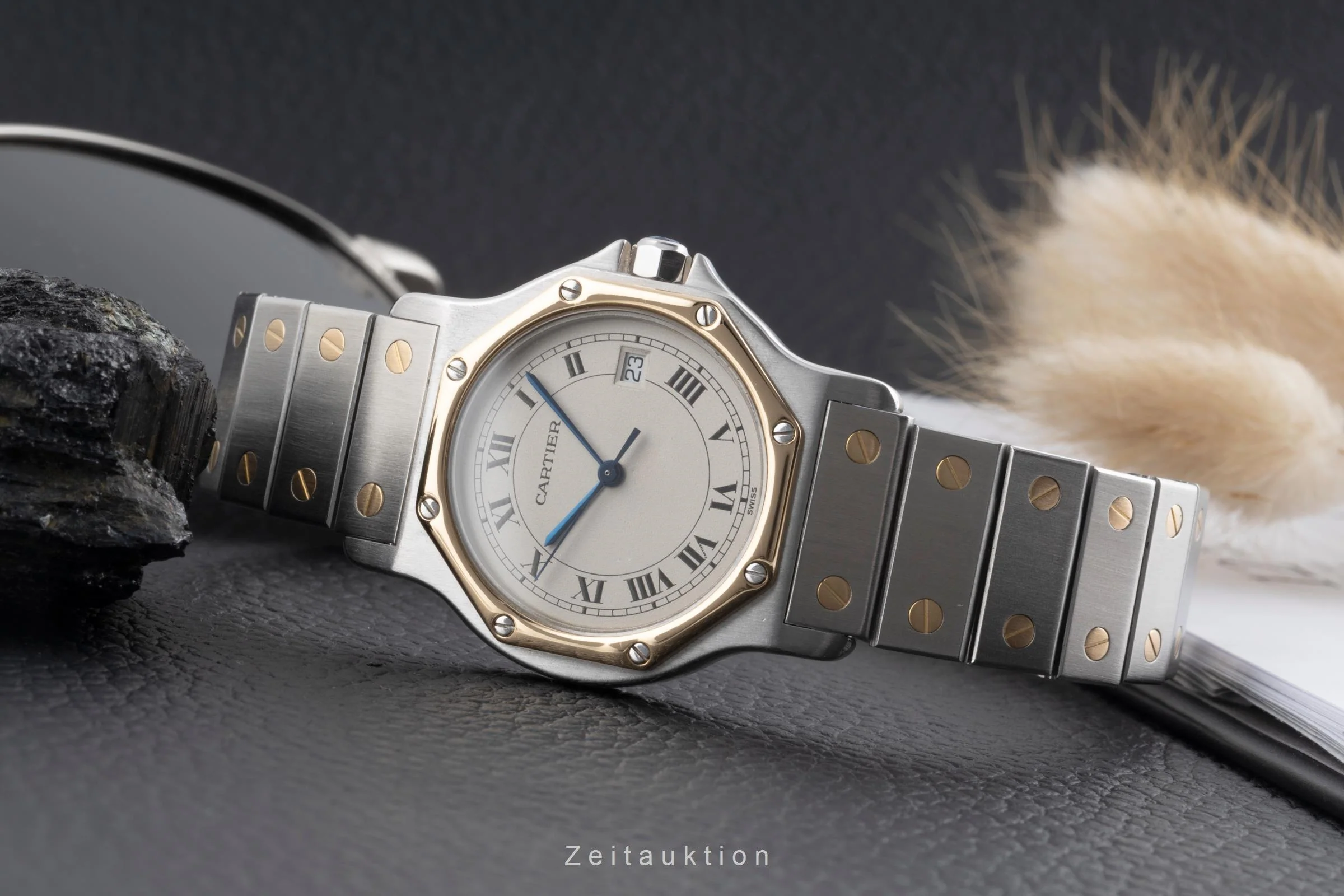 Cartier Santos steel / gold quartz unisex 187902  [2503486] - Image 3