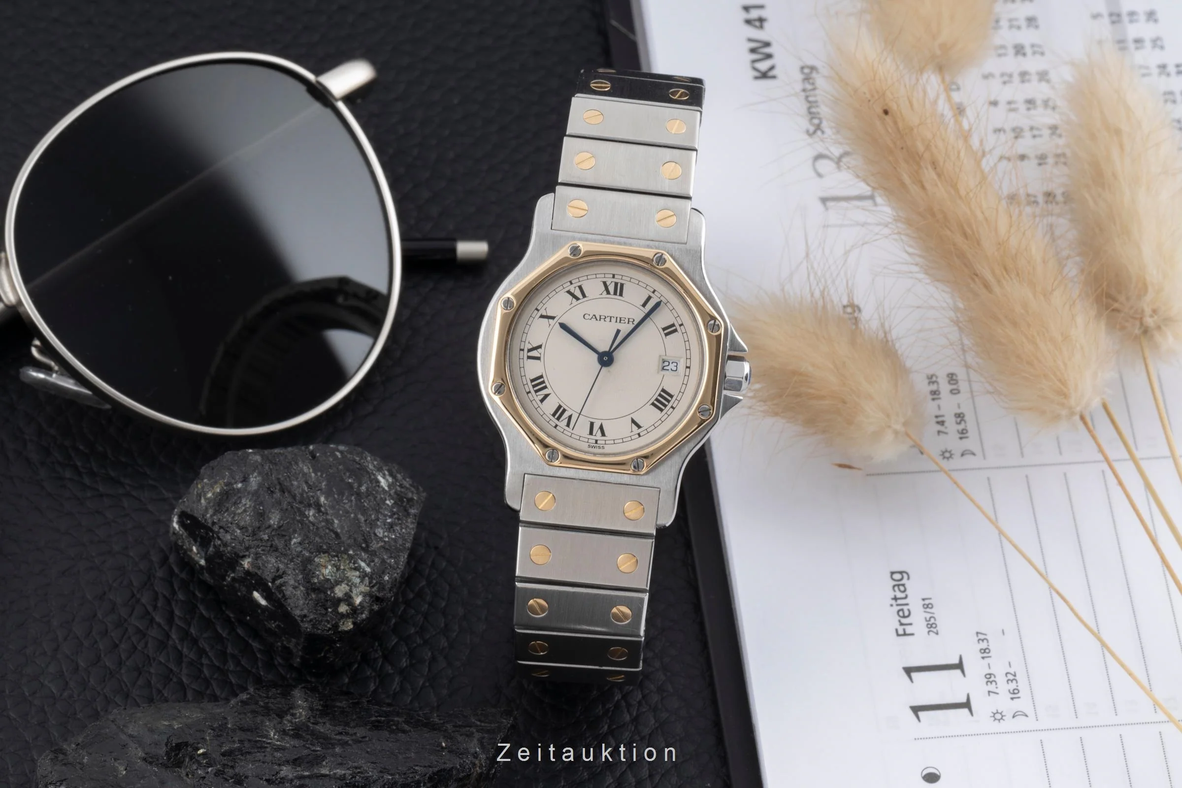 Cartier Santos steel / gold quartz unisex 187902  [2503486] - Image 4