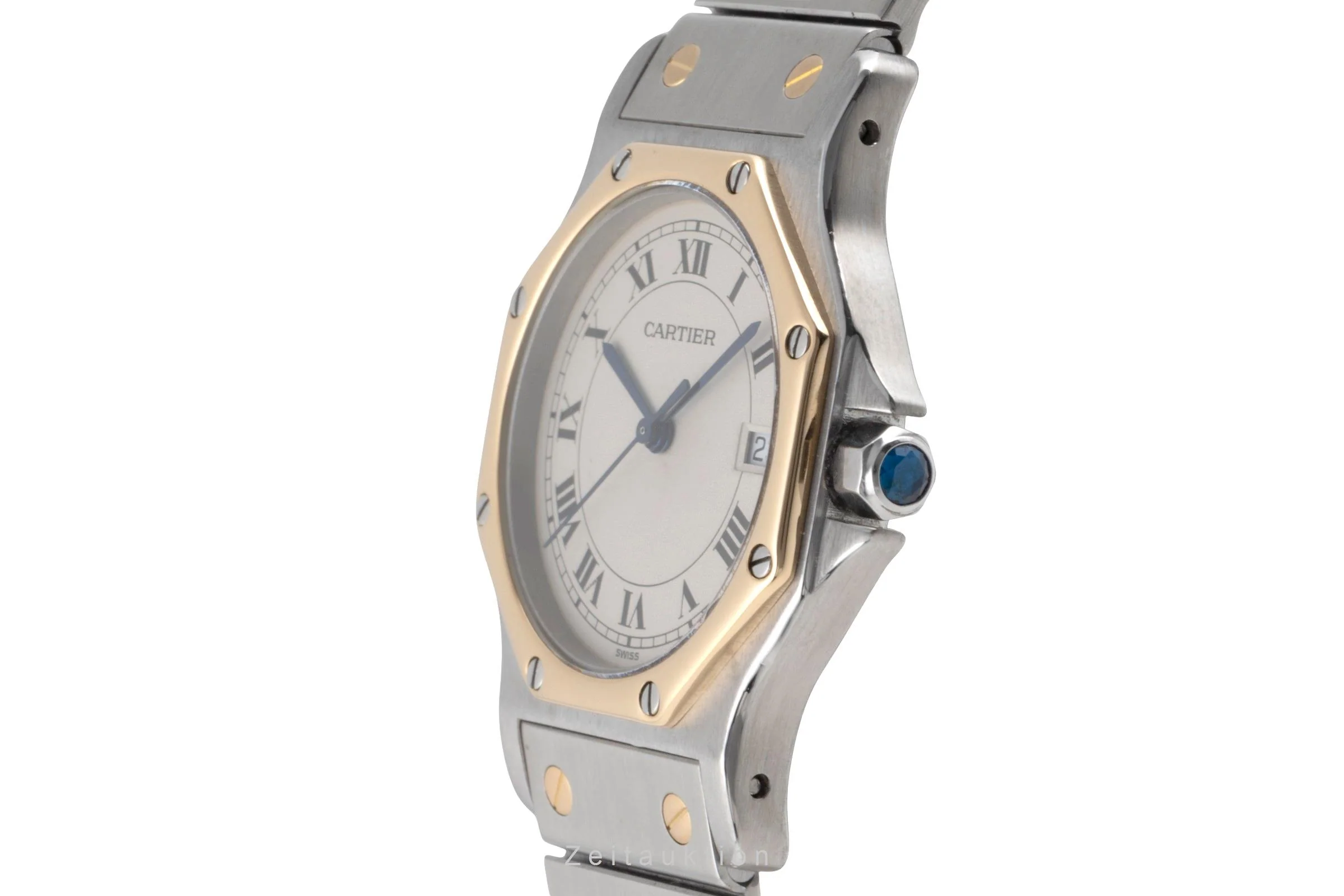 Cartier Santos steel / gold quartz unisex 187902  [2503486] - Image 7