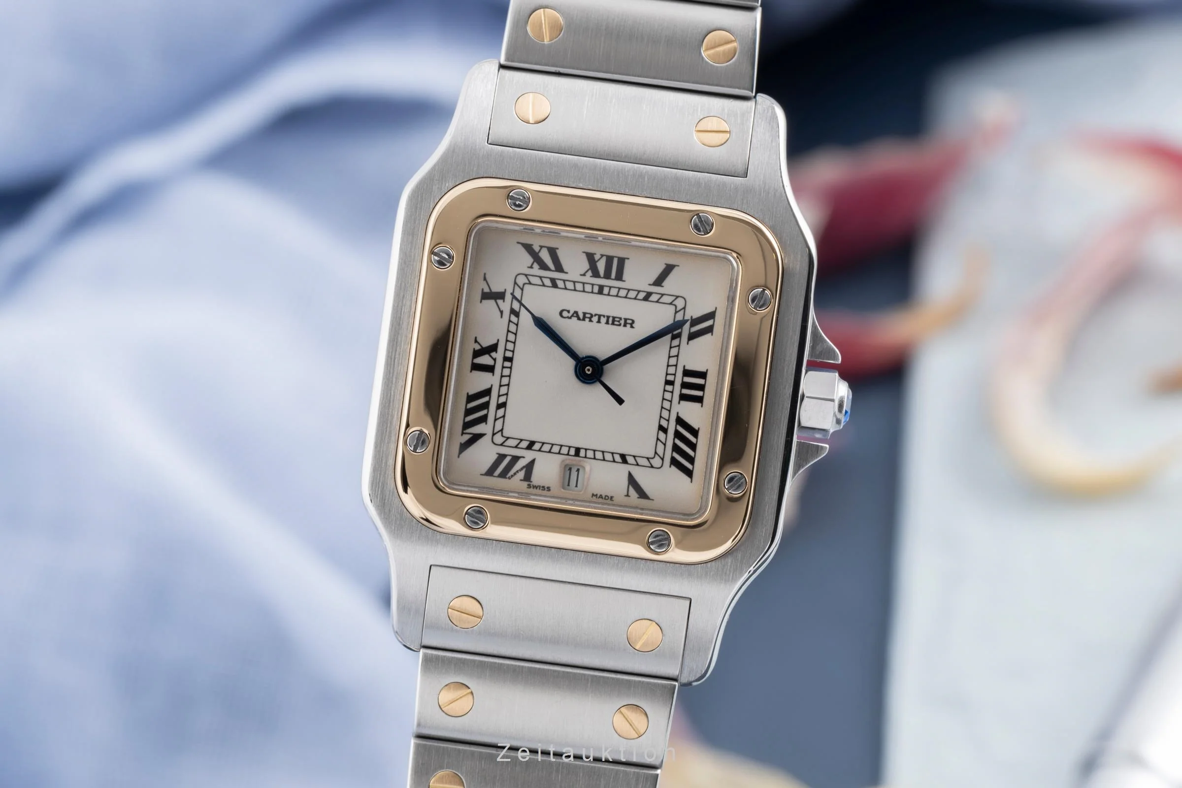 Cartier Santos steel / gold quartz unisex W20011C4  [2502137] - Image 2