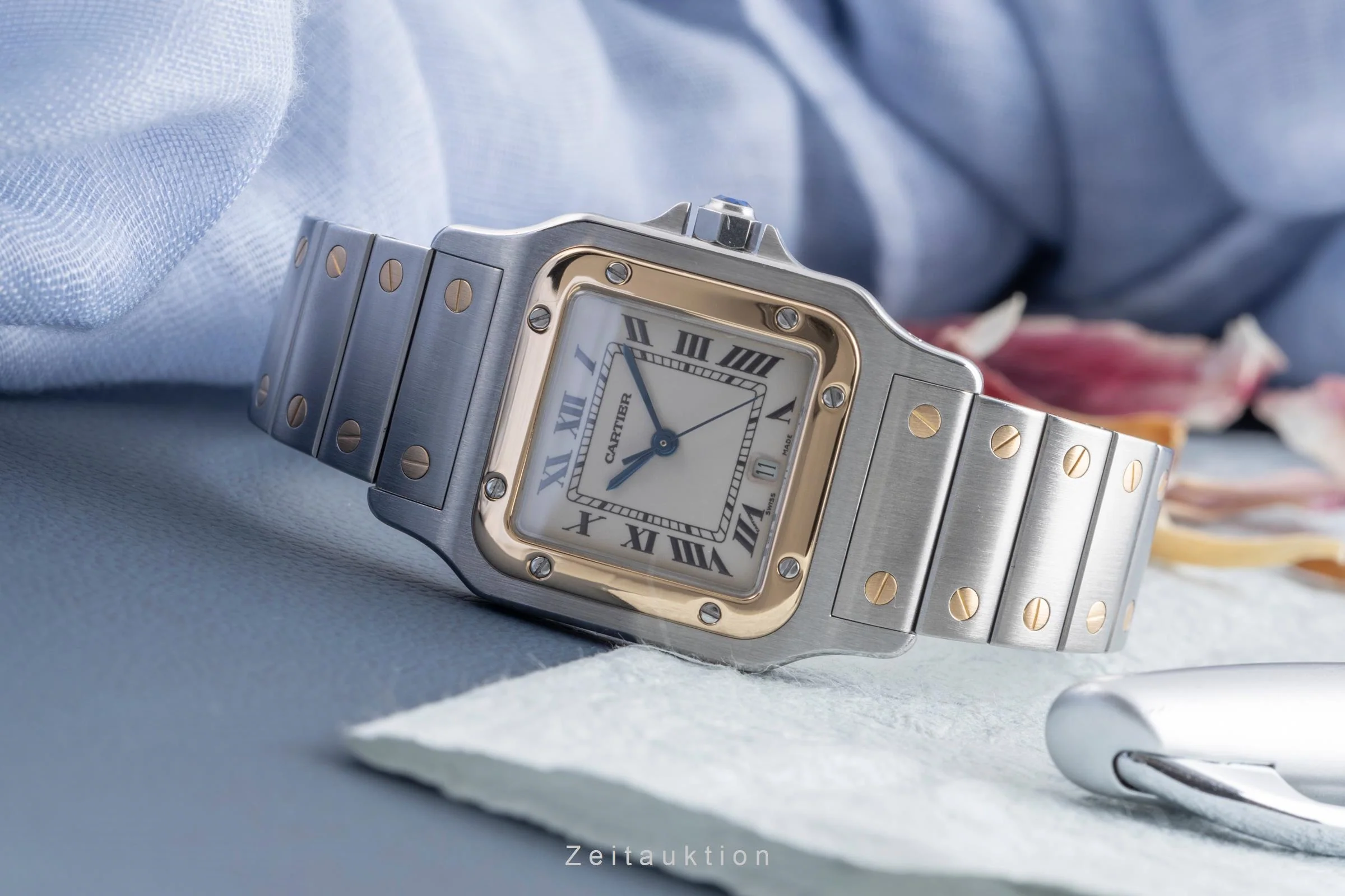 Cartier Santos steel / gold quartz unisex W20011C4  [2502137] - Image 3