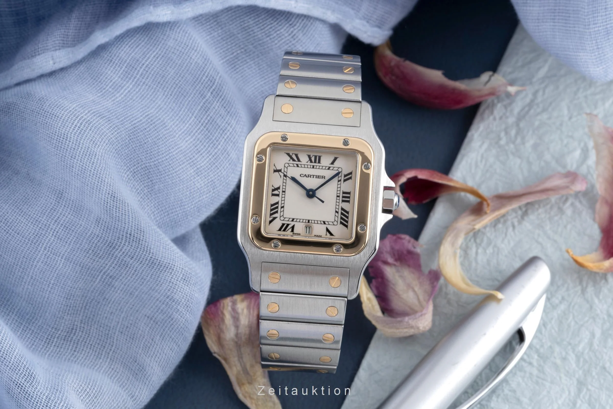 Cartier Santos steel / gold quartz unisex W20011C4  [2502137] - Image 4