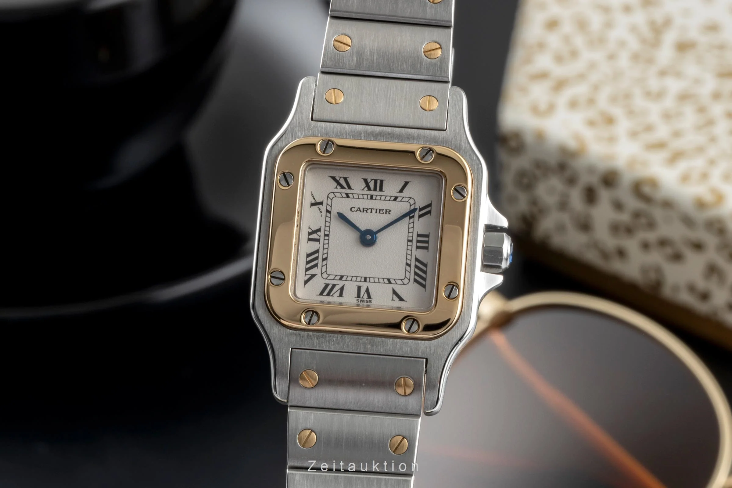 Cartier Santos steel / gold quartz women's watch W20012C4, 1567  [2505189] - Image 2