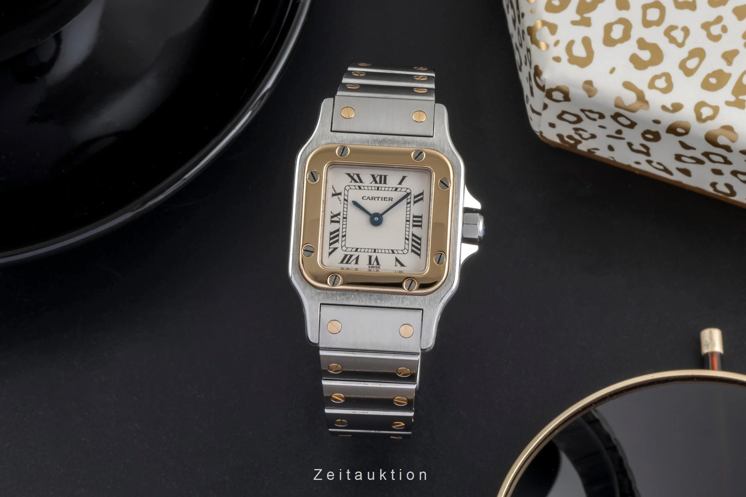 Cartier Santos steel / gold quartz women's watch W20012C4, 1567  [2505189] - Image 4