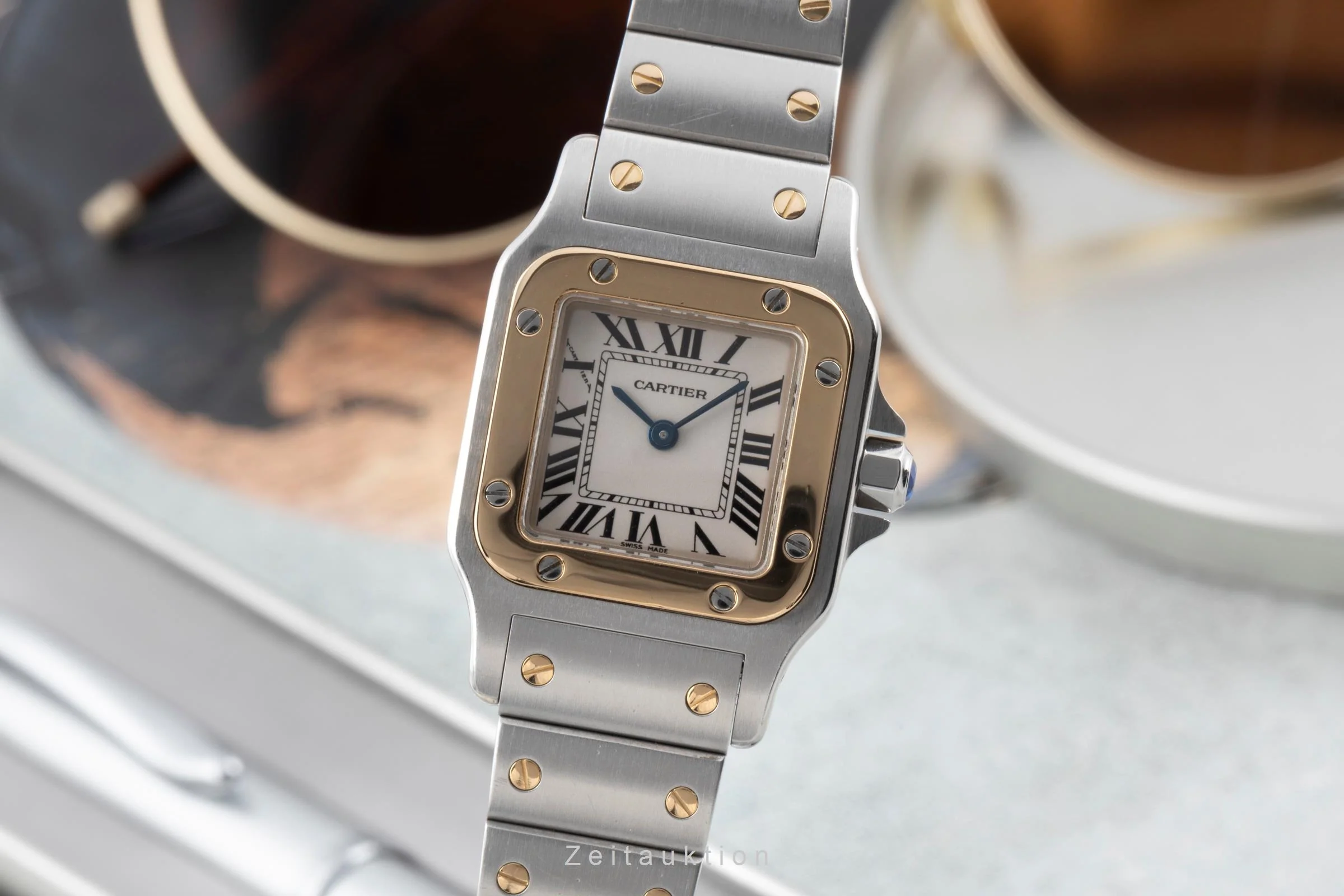 Cartier Santos steel / gold quartz women's watch W20012C4 LP: 10800EUR  [2507041] - Image 2
