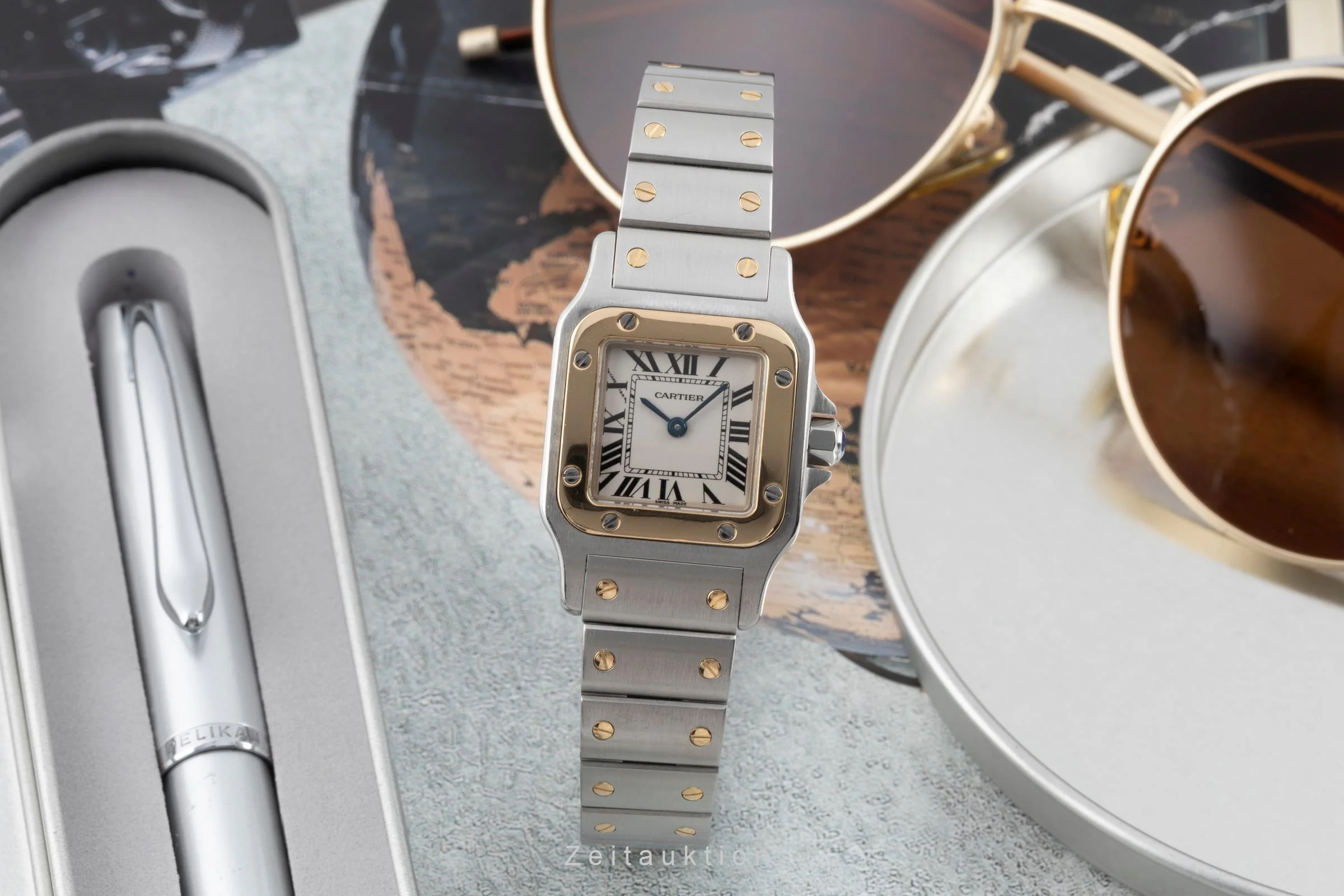 Cartier Santos steel / gold quartz women's watch W20012C4 LP: 10800EUR  [2507041] - Image 4