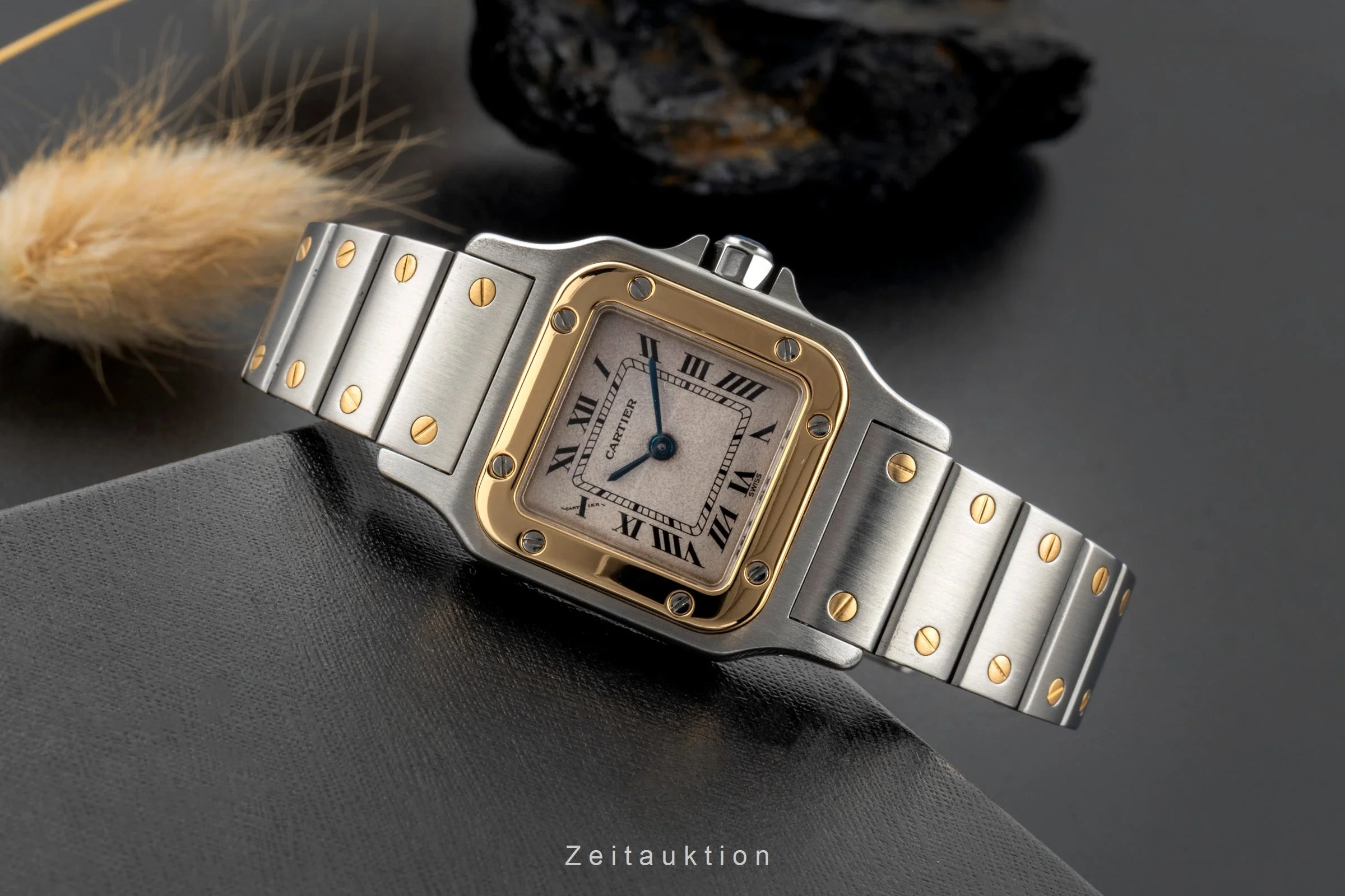 Cartier Santos steel / gold quartz women's watch W20012C4  [2507518] - Image 3