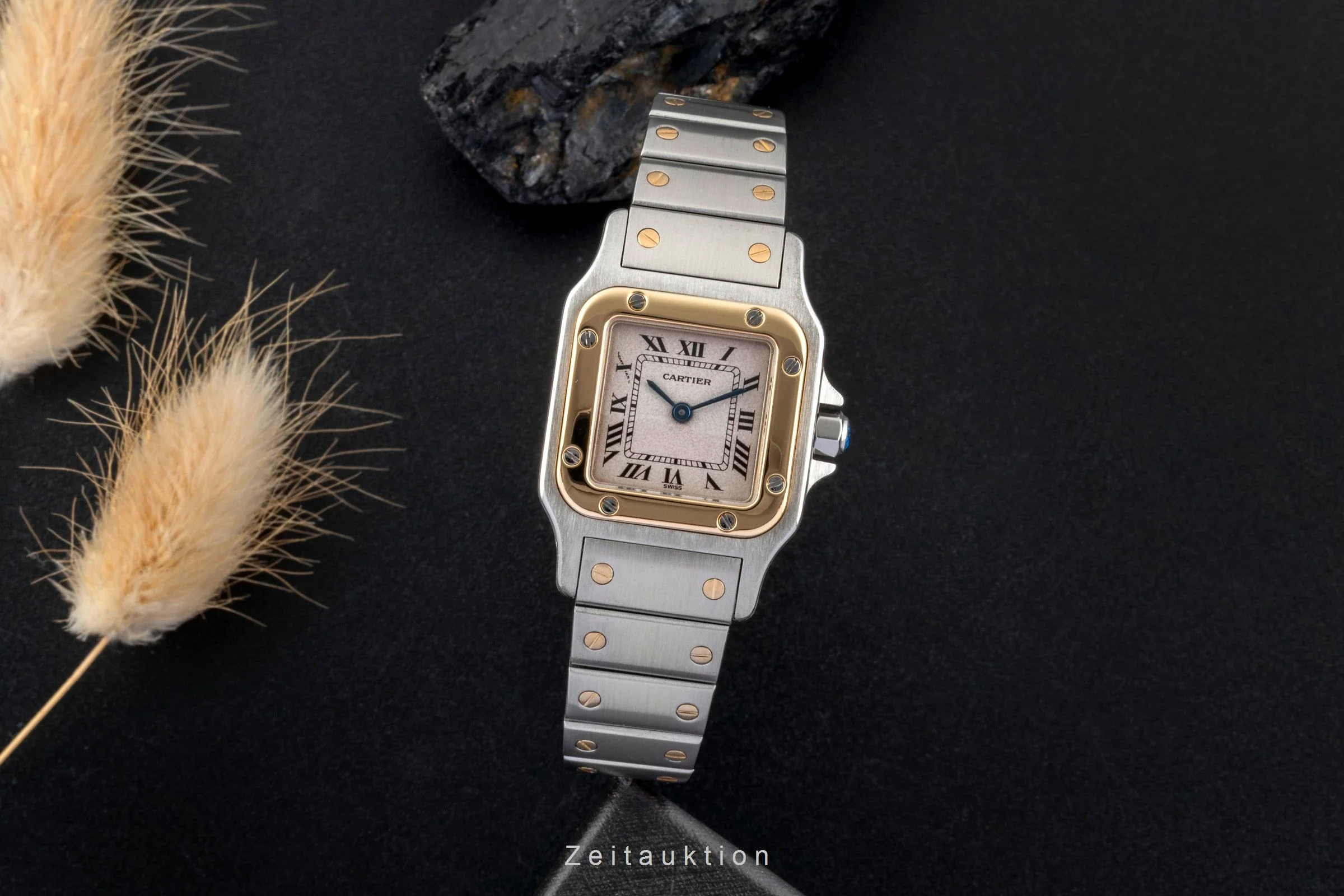 Cartier Santos steel / gold quartz women's watch W20012C4  [2507518] - Image 4
