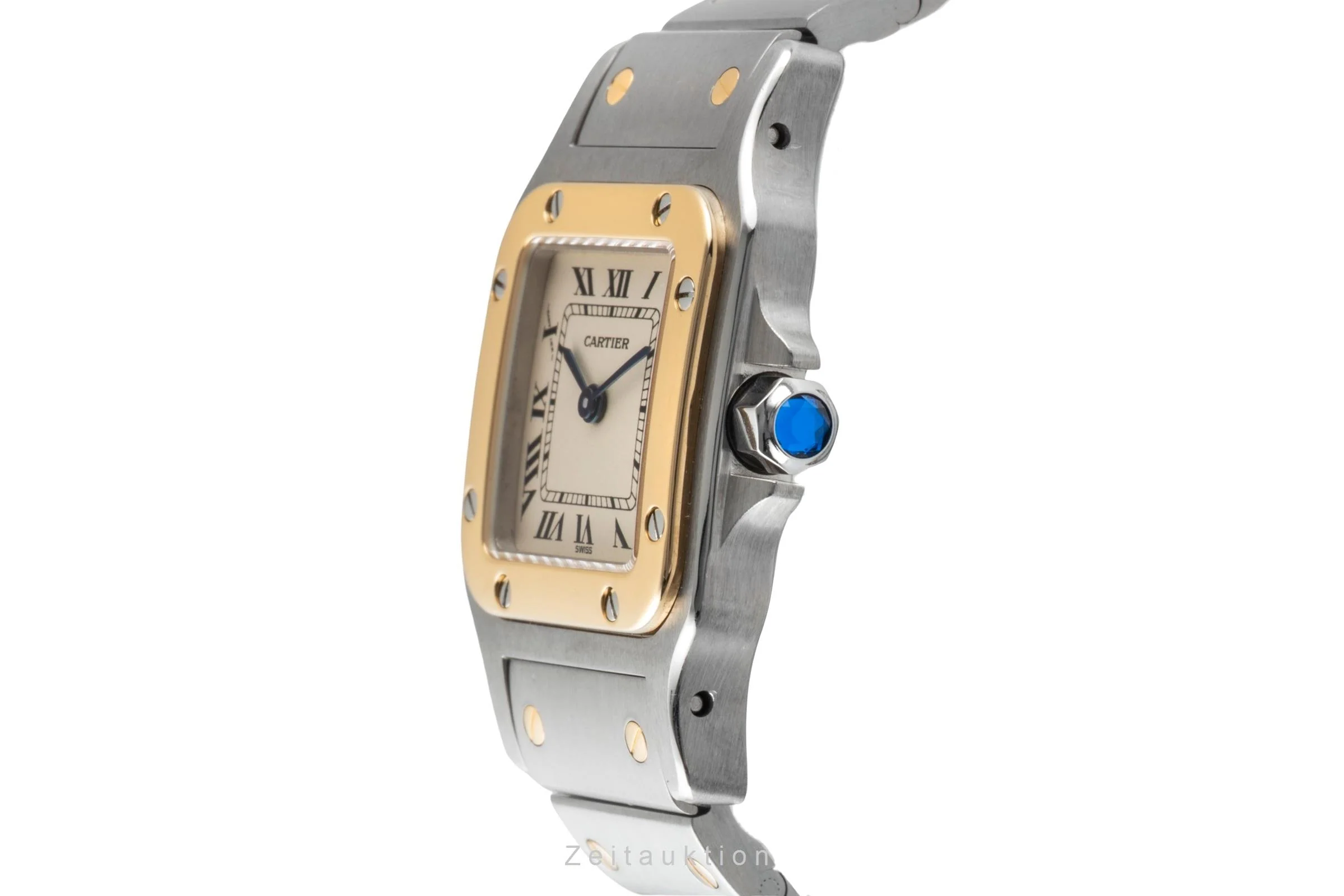 Cartier Santos steel / gold quartz women's watch W20012C4  [2600792] - Image 7