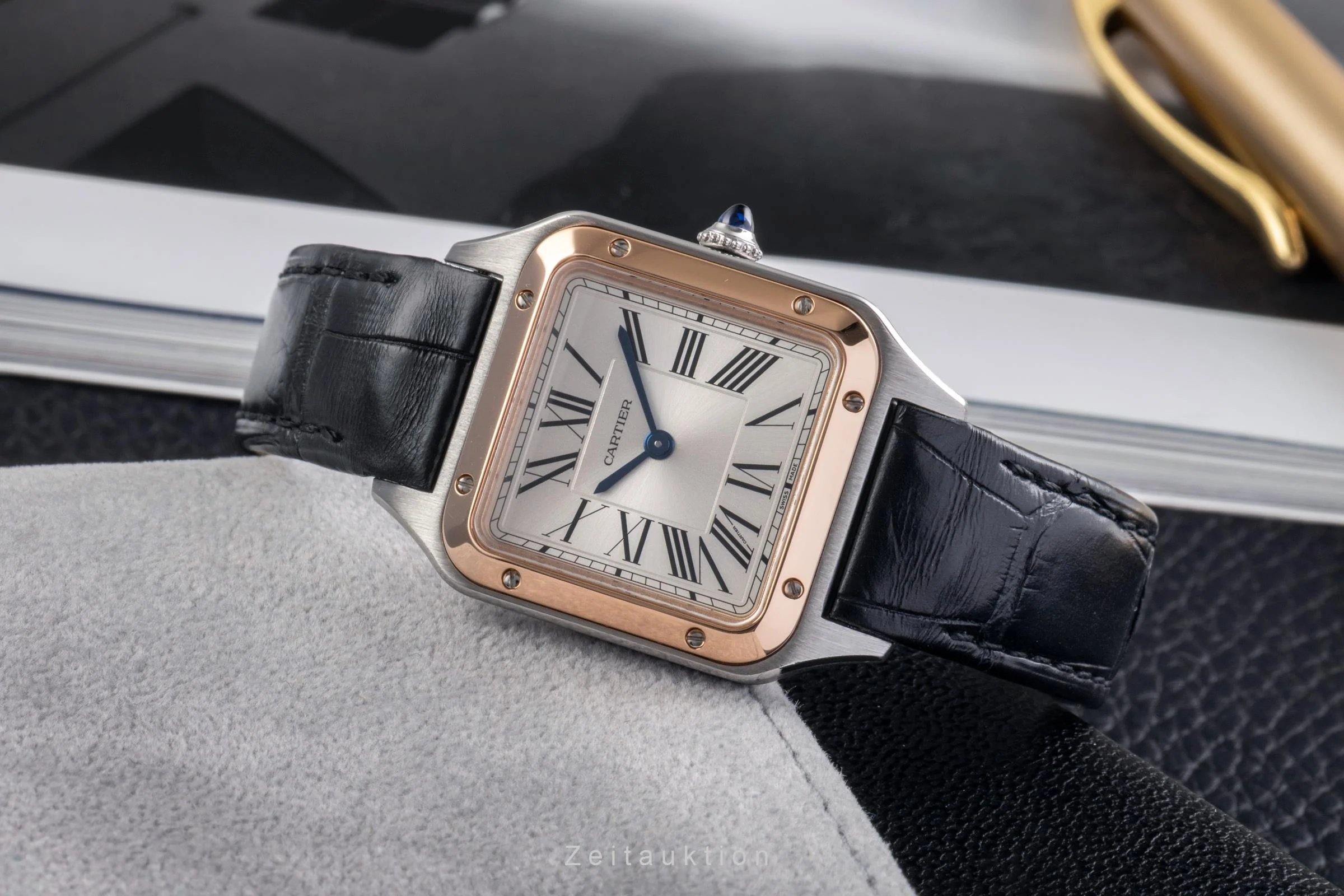 Cartier Santos steel / gold quartz women's watch W2SA0012  [2503505] - Image 3